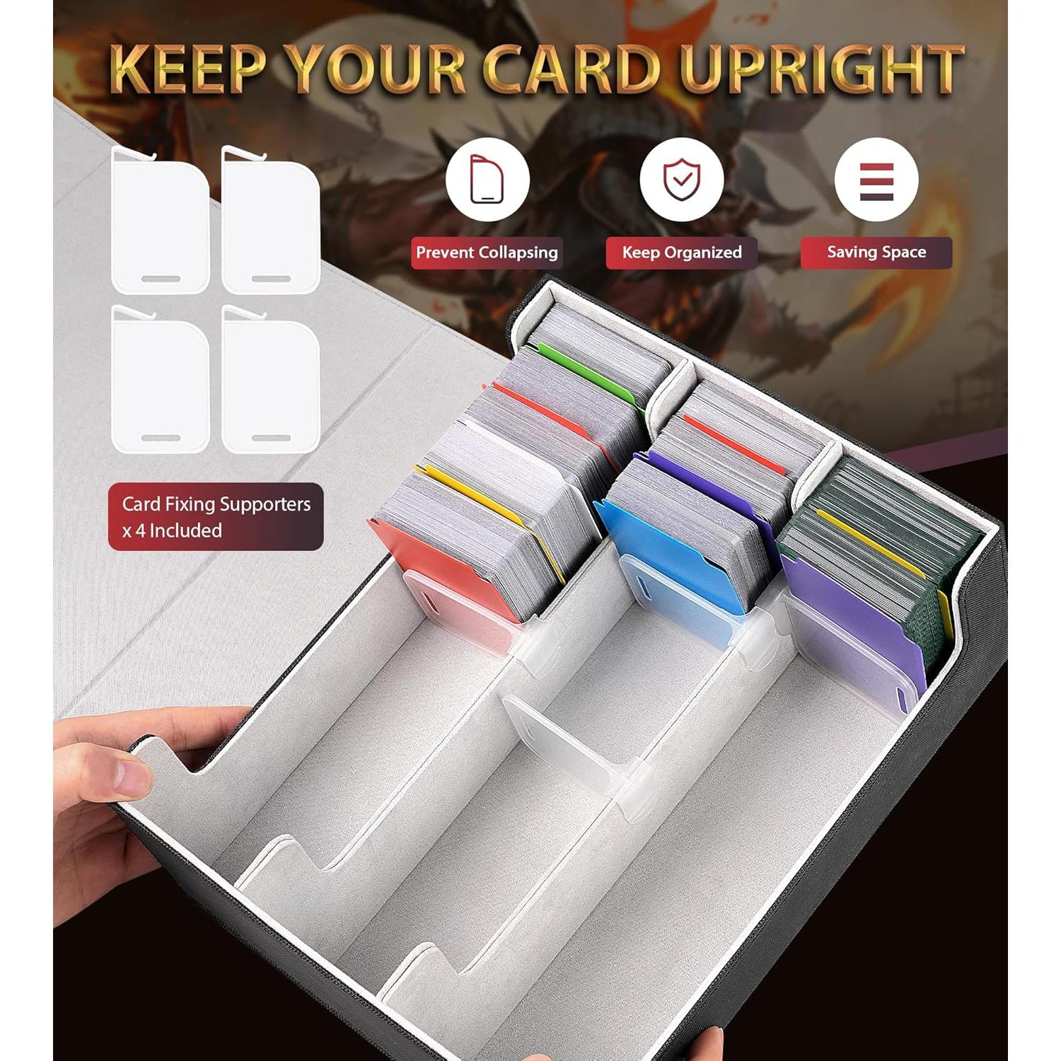 Caja de Almacenamiento de Cartas NEWLOOP - 2400+ Cartas, Gris