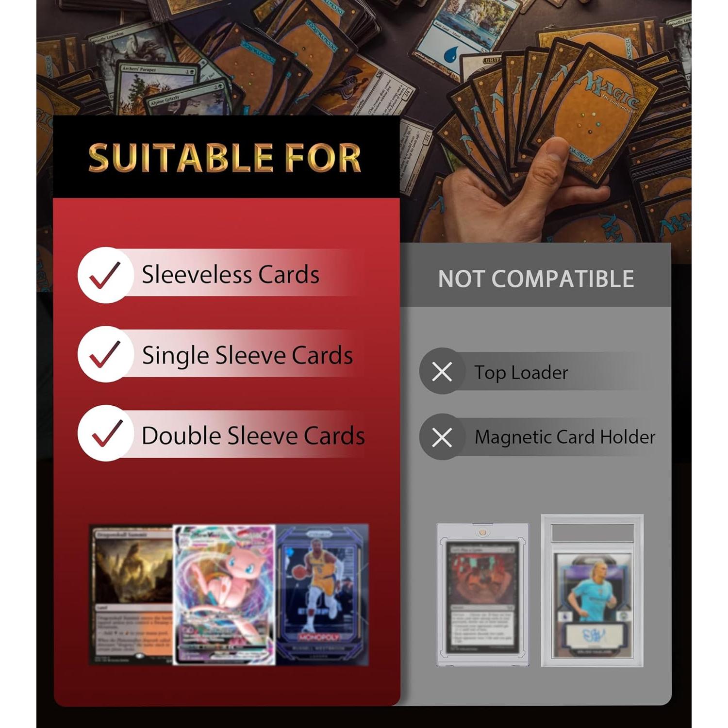 Caja de Almacenamiento de Cartas NEWLOOP - 2400+ Cartas, Gris