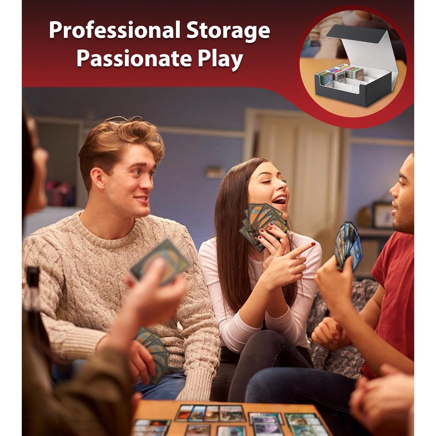 Caja de Almacenamiento de Cartas NEWLOOP - 2400+ Cartas, Gris