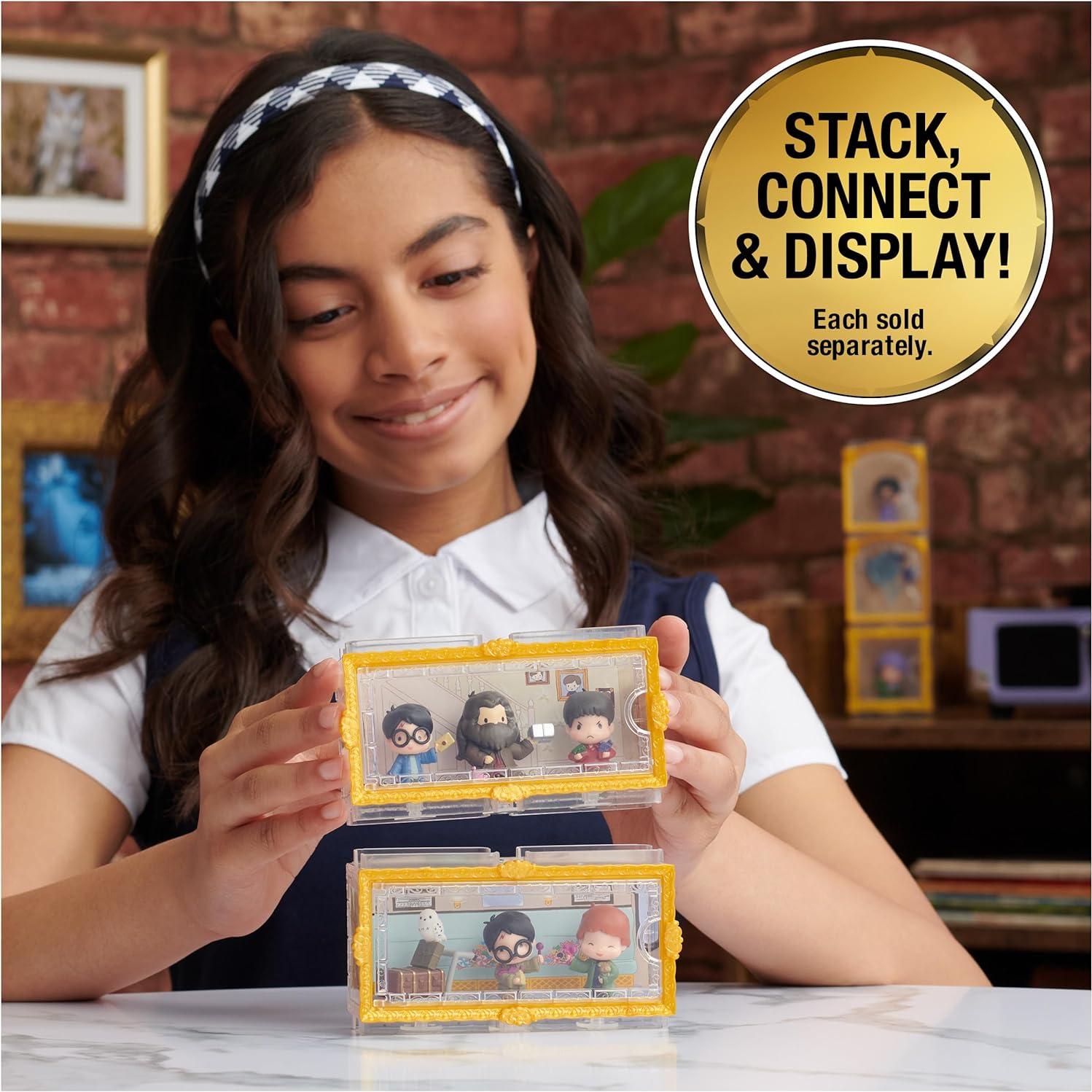 Wizarding World Harry Potter, Micro Magical Moments Action Figures Set with Harry, Hagrid, Dudley & Display Case, Kids Toys for Ages 6 and up