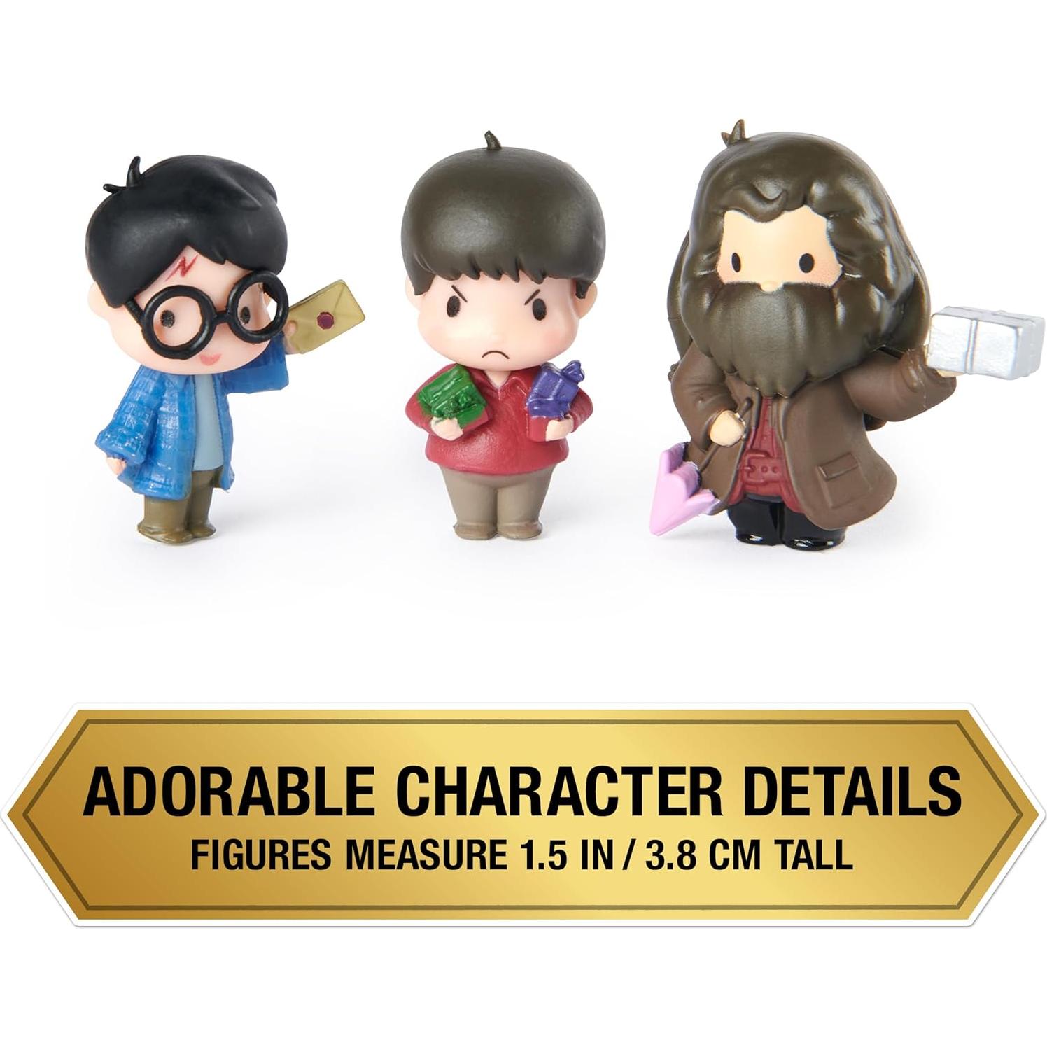 Wizarding World Harry Potter, Micro Magical Moments Action Figures Set with Harry, Hagrid, Dudley & Display Case, Kids Toys for Ages 6 and up