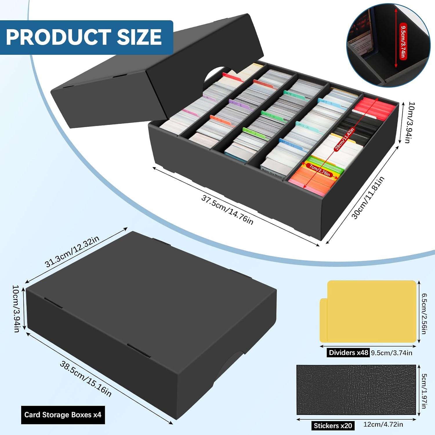 Caja de Almacenamiento de Cartas AOBOPLE 4 Pack 4650 Cartas