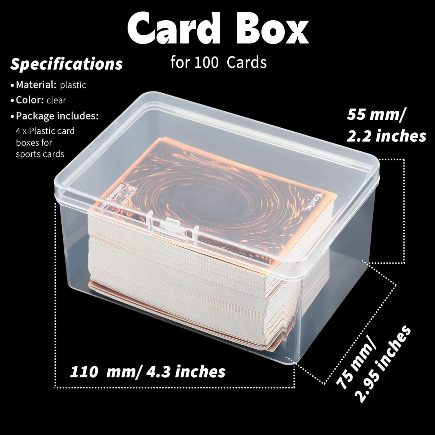 Caja de Almacenamiento de Cartas Vicenpal 4 Pcs 11x7.5x5.5 cm