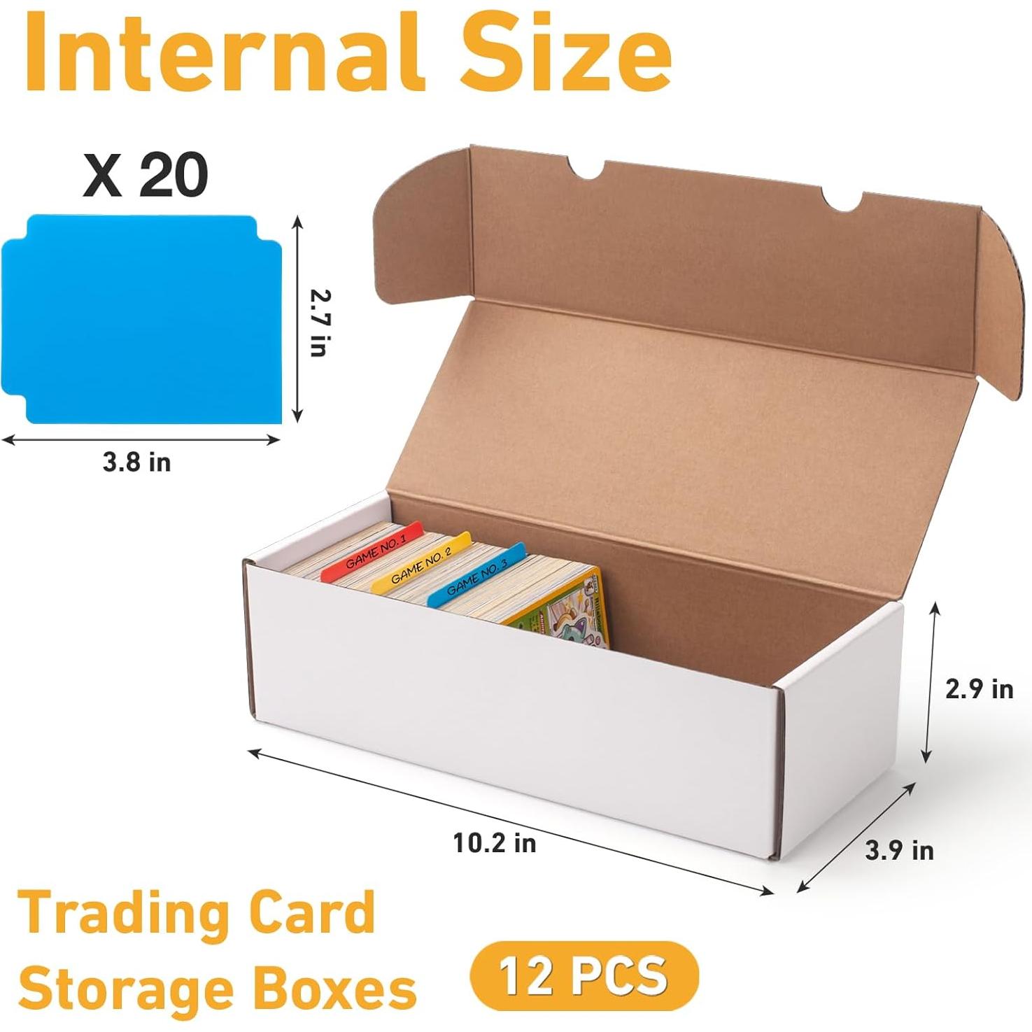 Caja de Almacenamiento de Tarjetas SUNEZLGO 12 Paquetes 7200 Tarjetas