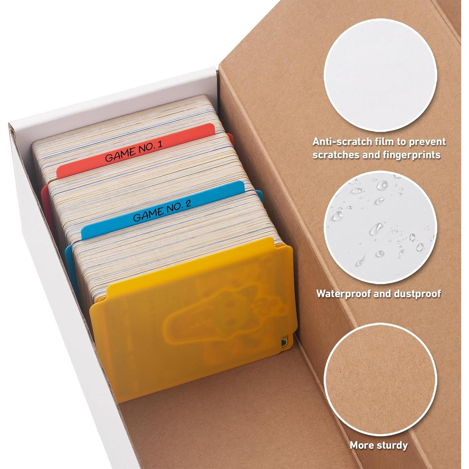 Caja de Almacenamiento de Tarjetas SUNEZLGO 12 Paquetes 7200 Tarjetas