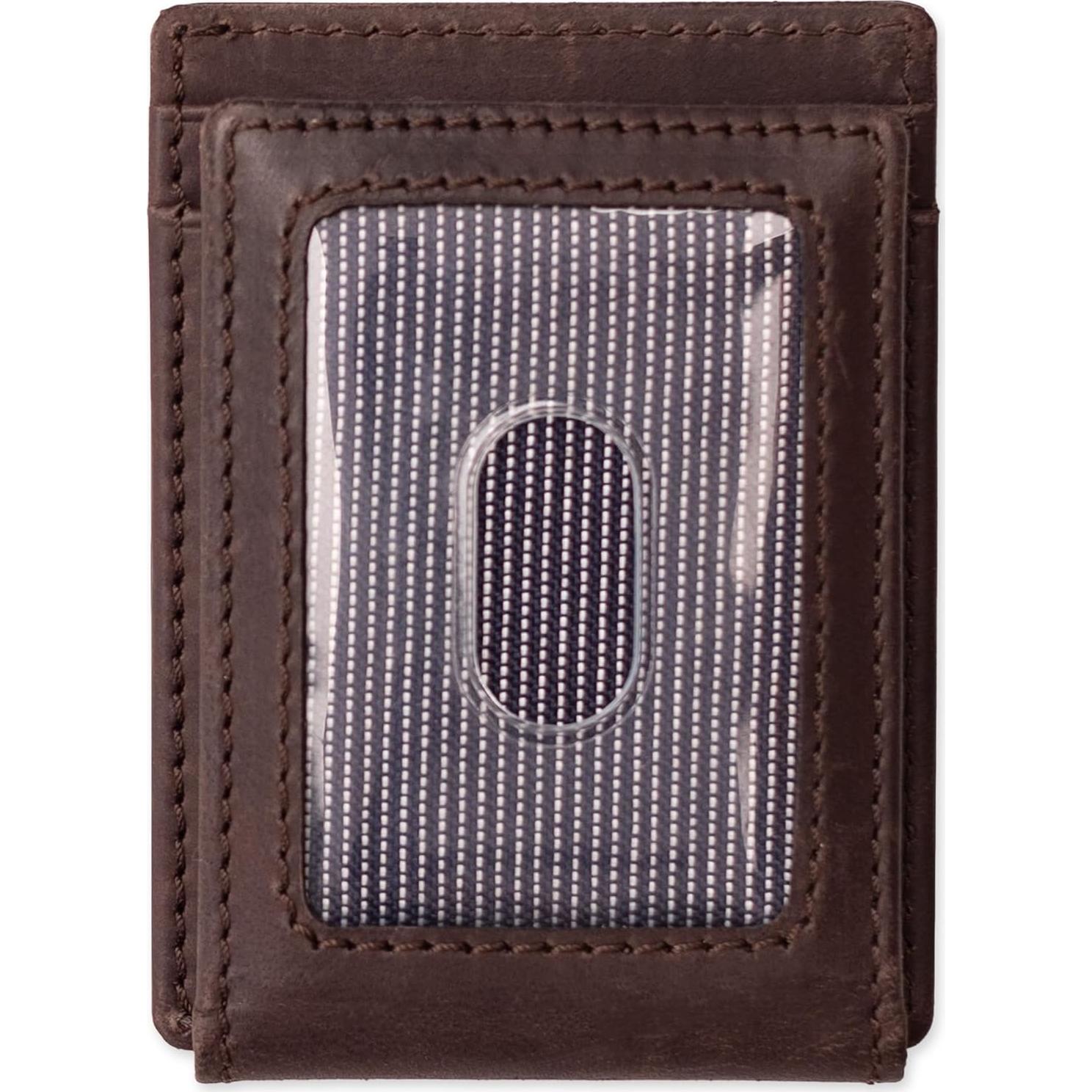 Cartera delantera RFID slim Levi's para hombres - Marrón
