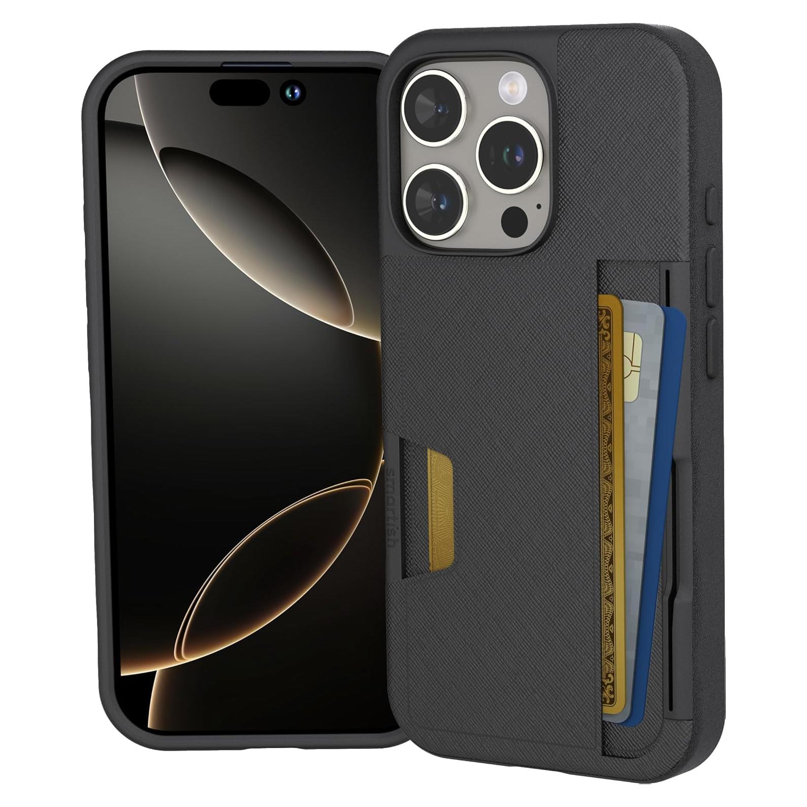 Funda Smartish Wallet Slayer Vol. 2 para iPhone 16 Pro - Negra