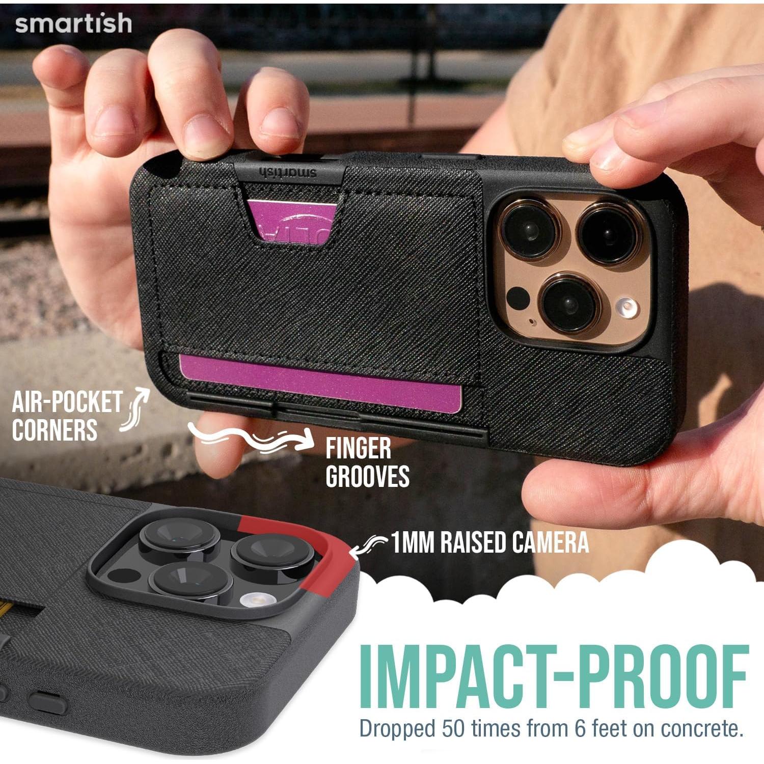 Funda Smartish Wallet Slayer Vol. 2 para iPhone 16 Pro - Negra