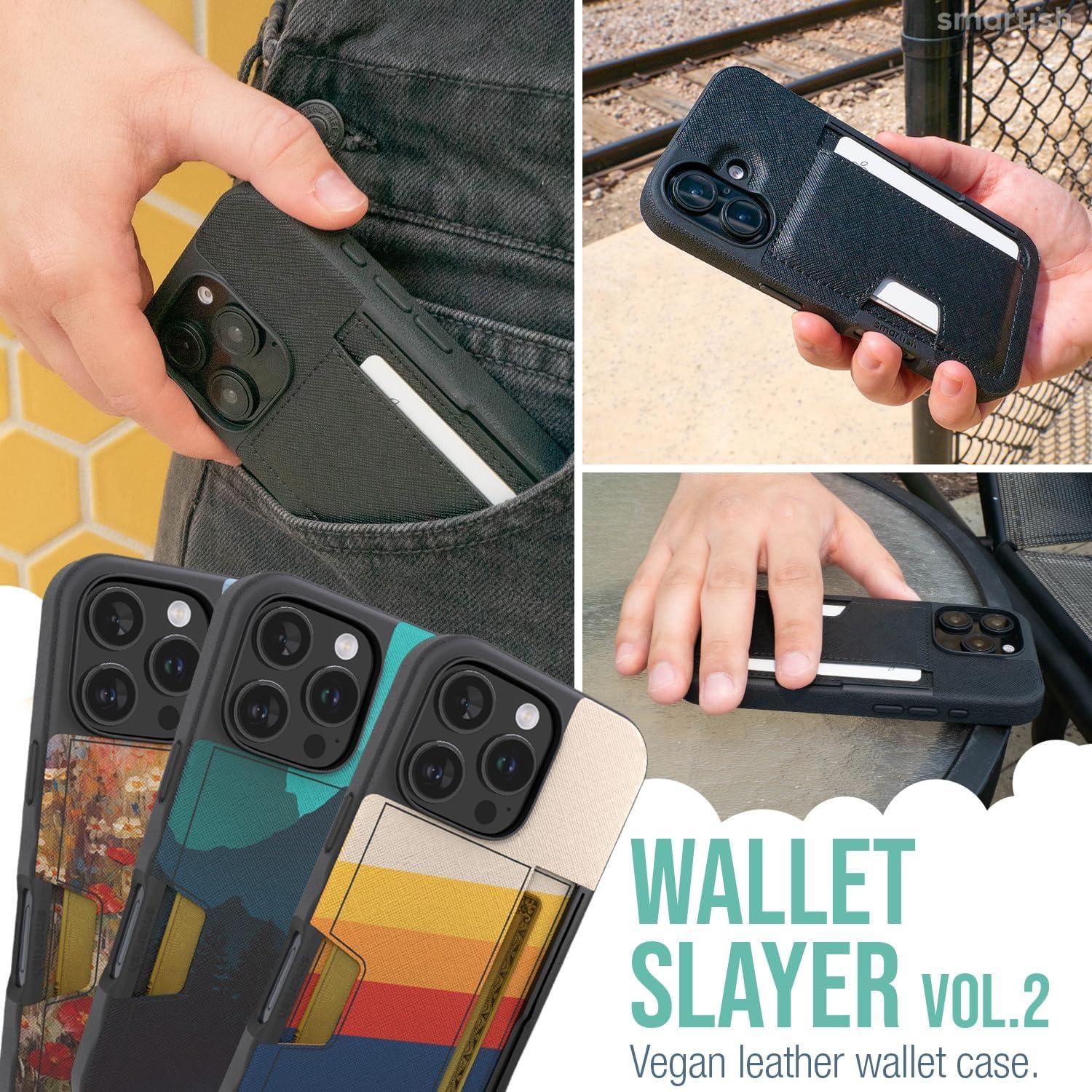 Funda Smartish Wallet Slayer Vol. 2 para iPhone 16 Pro - Negra