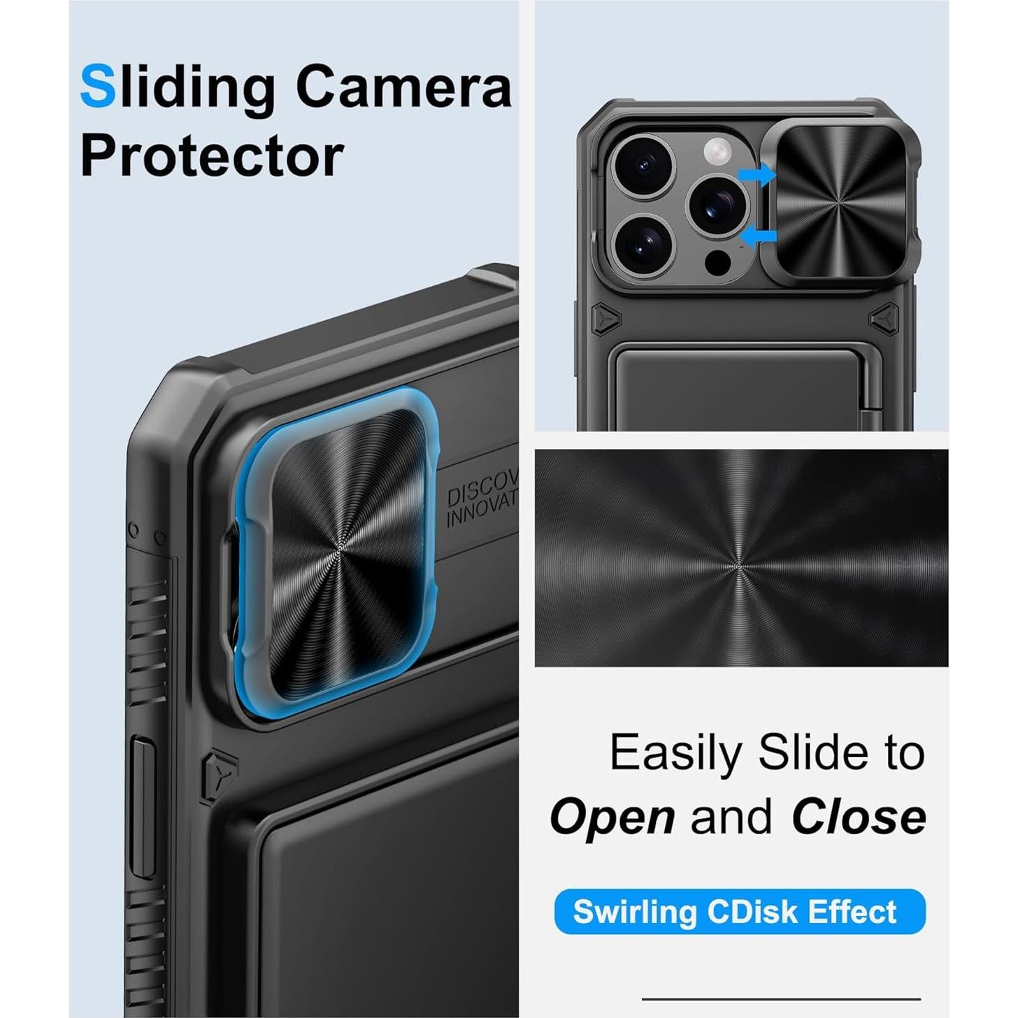 Funda BXYJY para iPhone 16 Pro Max con billetera y protector