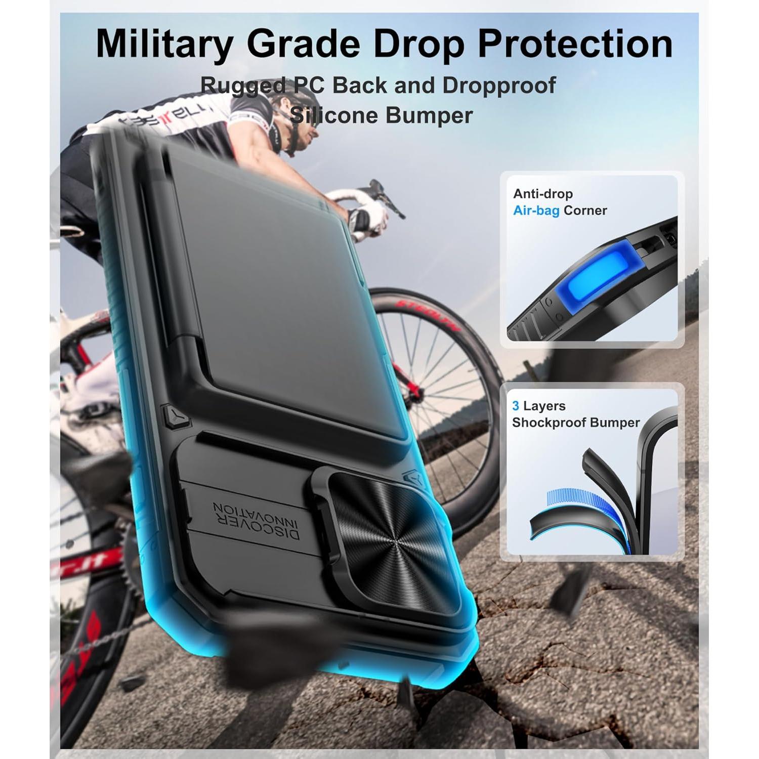 Funda BXYJY para iPhone 16 Pro Max con billetera y protector