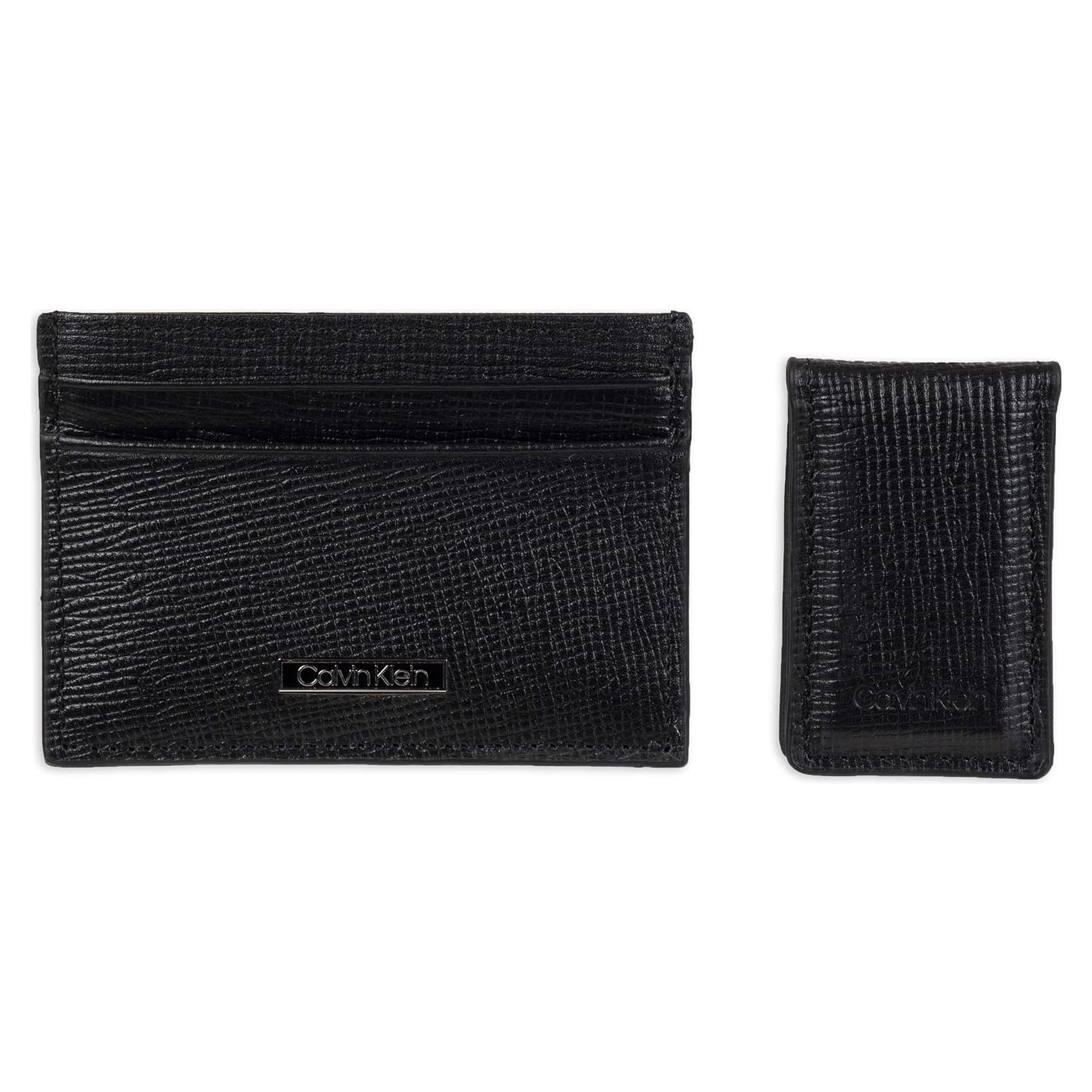 Cartera Bifold Minimalista Calvin Klein para Hombre - Negro