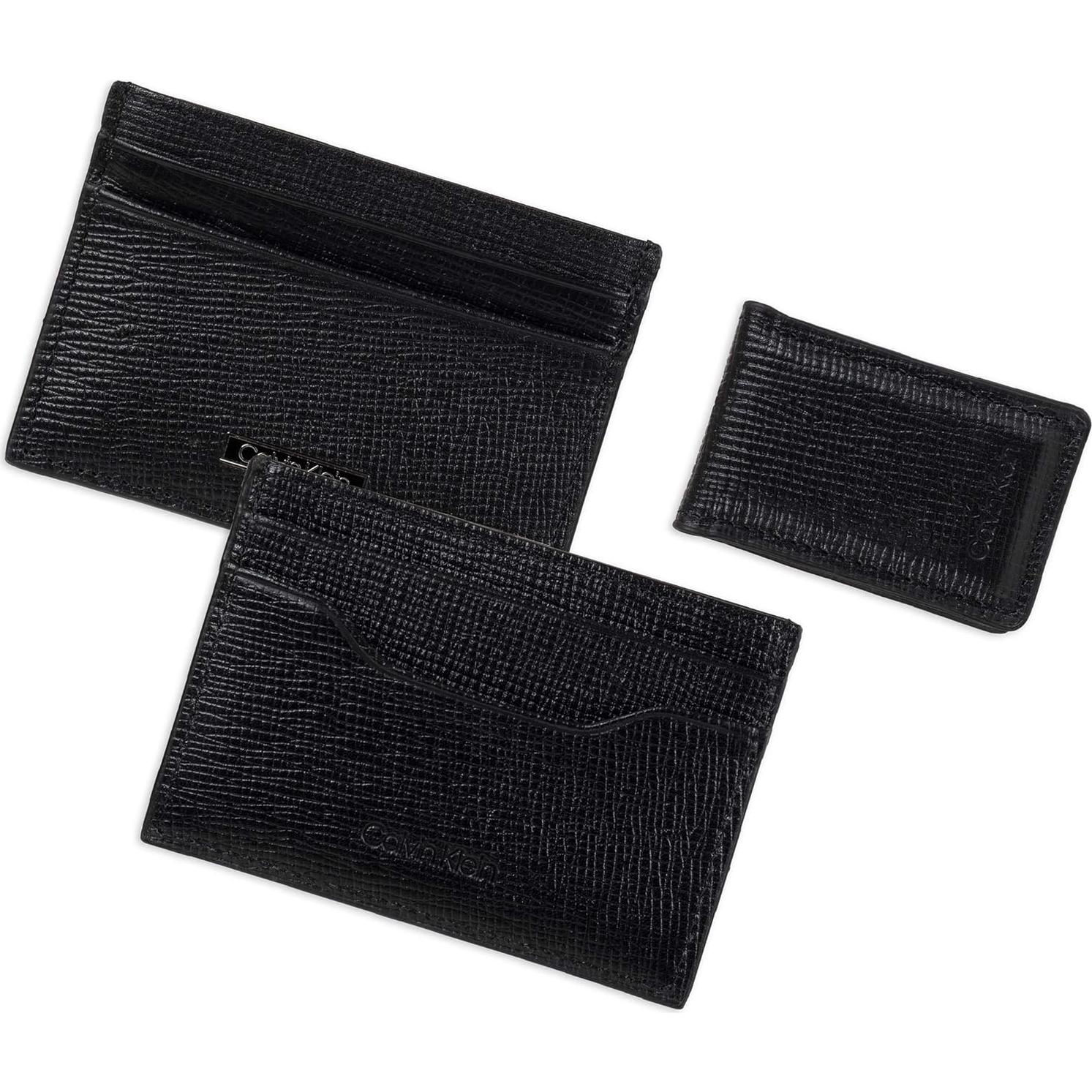 Cartera Bifold Minimalista Calvin Klein para Hombre - Negro