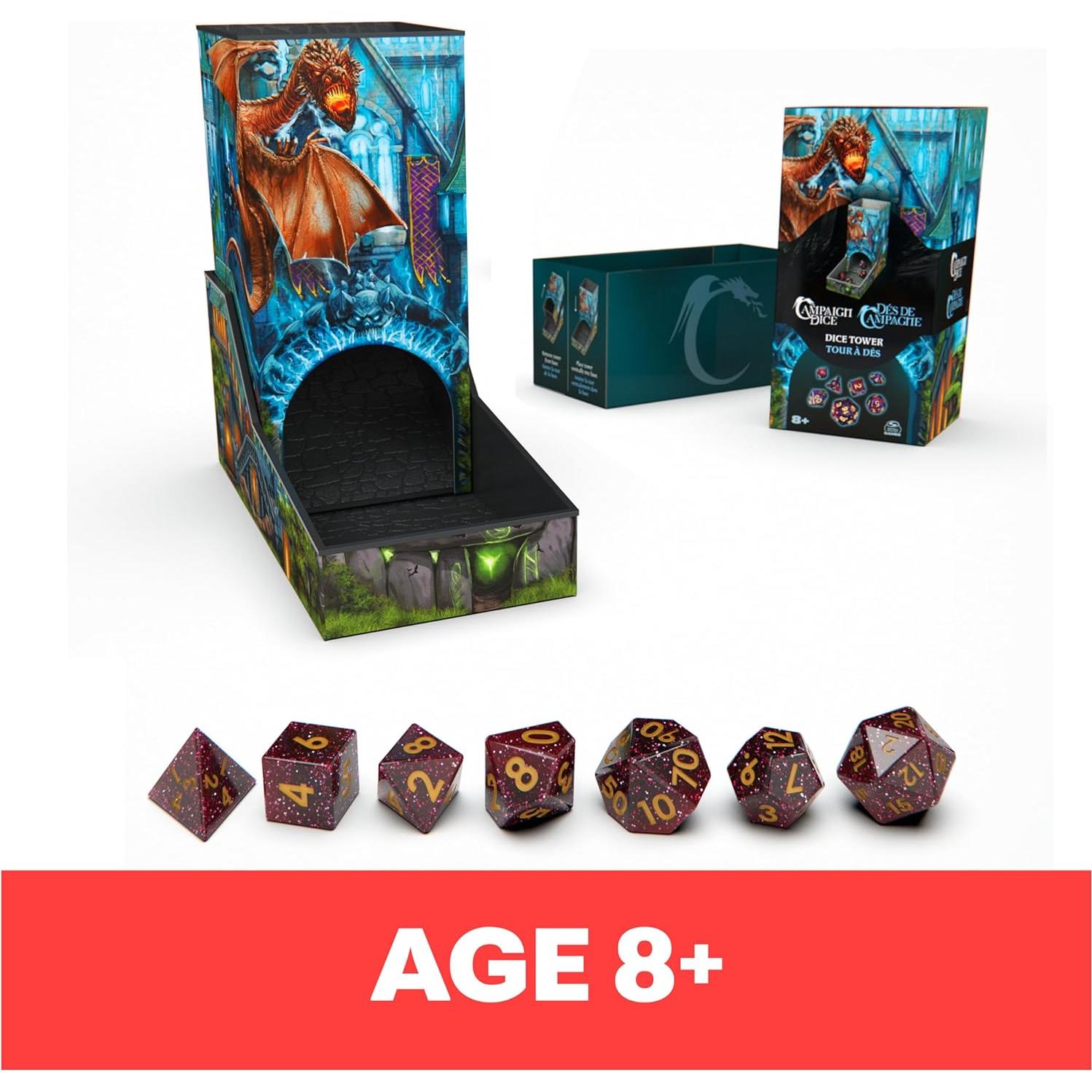 Torre de Dados de Campaña Spin Master 7 Dados RPG