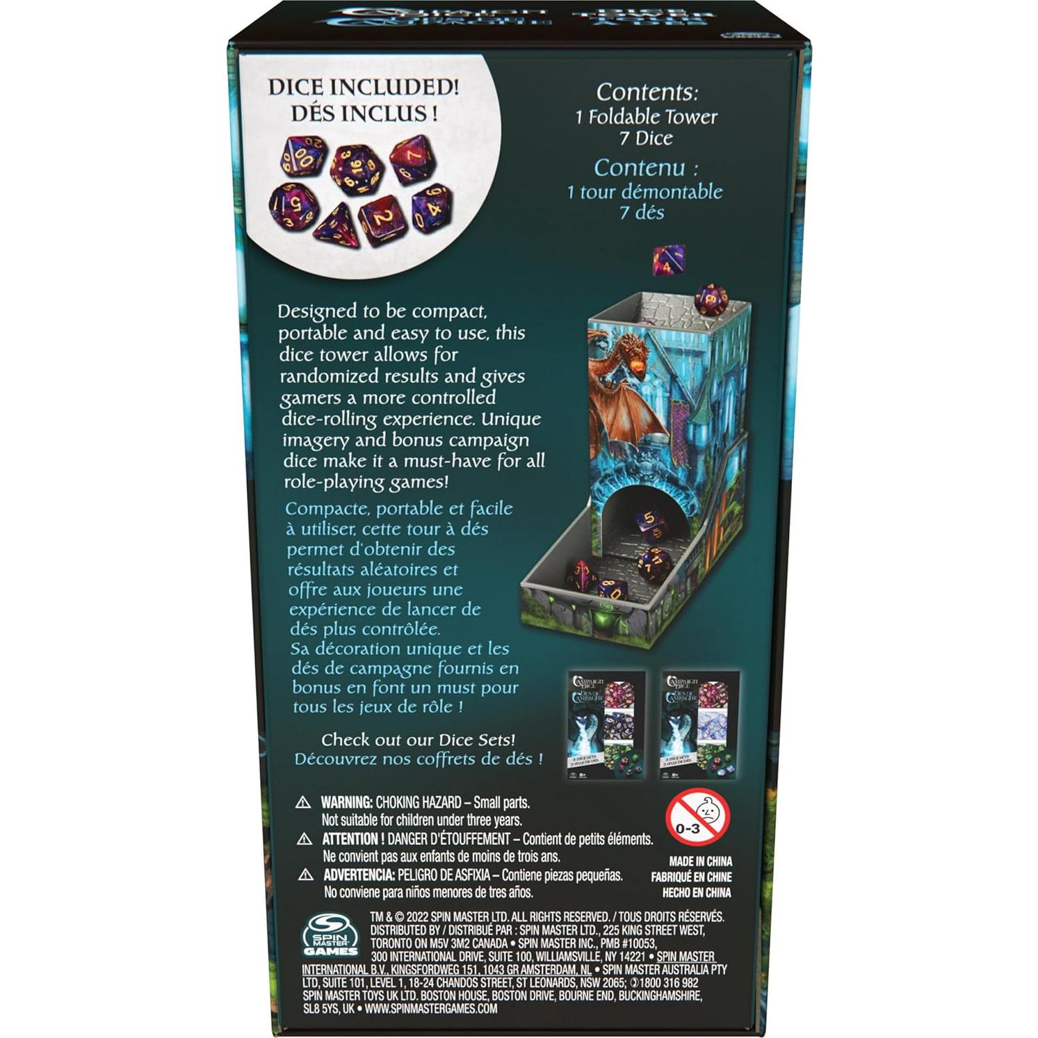 Torre de Dados de Campaña Spin Master 7 Dados RPG