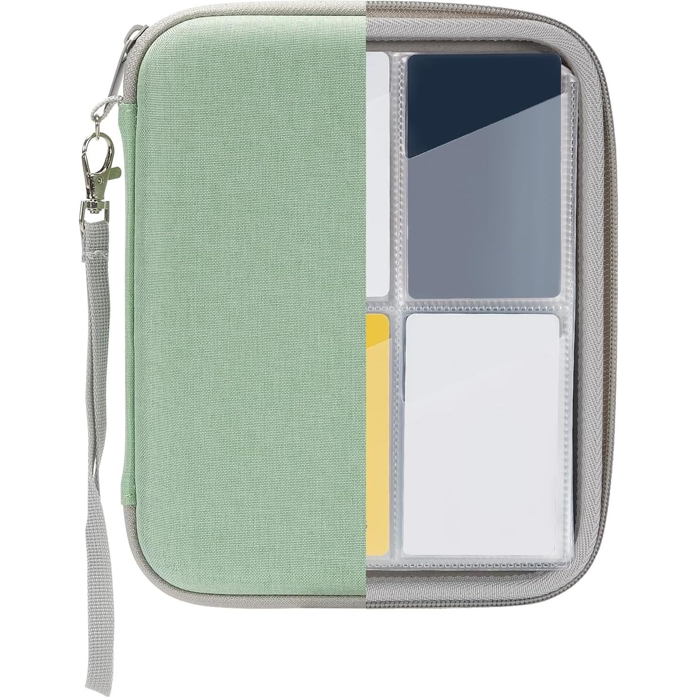 Funda organizadora de tarjetas Yoto Jeachan 80 bolsillos Verde