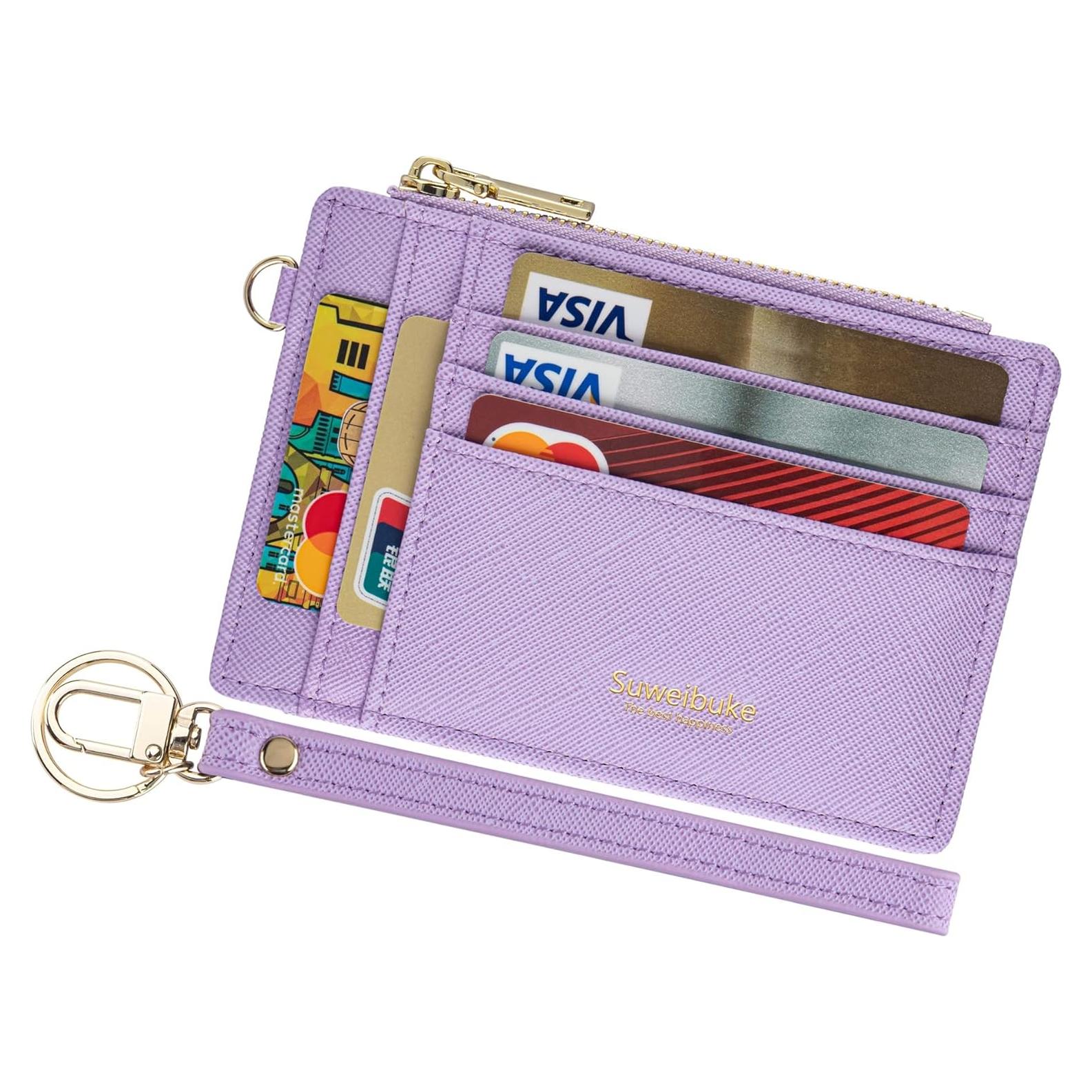 Funda para Tarjetas de Crédito RFID Wikavanli Púrpura Claro