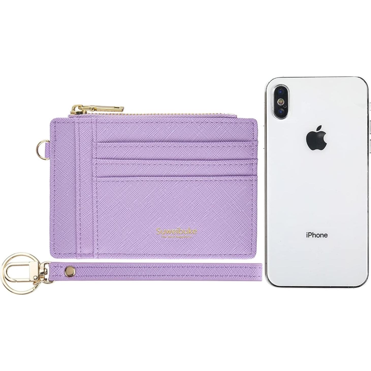 Funda para Tarjetas de Crédito RFID Wikavanli Púrpura Claro