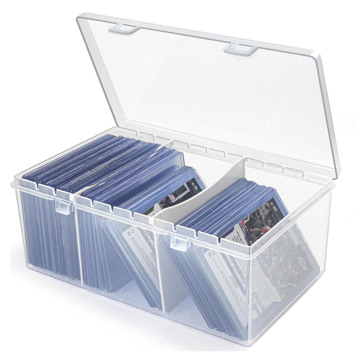 Caja de almacenamiento de tarjetas coleccionables Vowcarol 8.9x11.4x20.3 cm