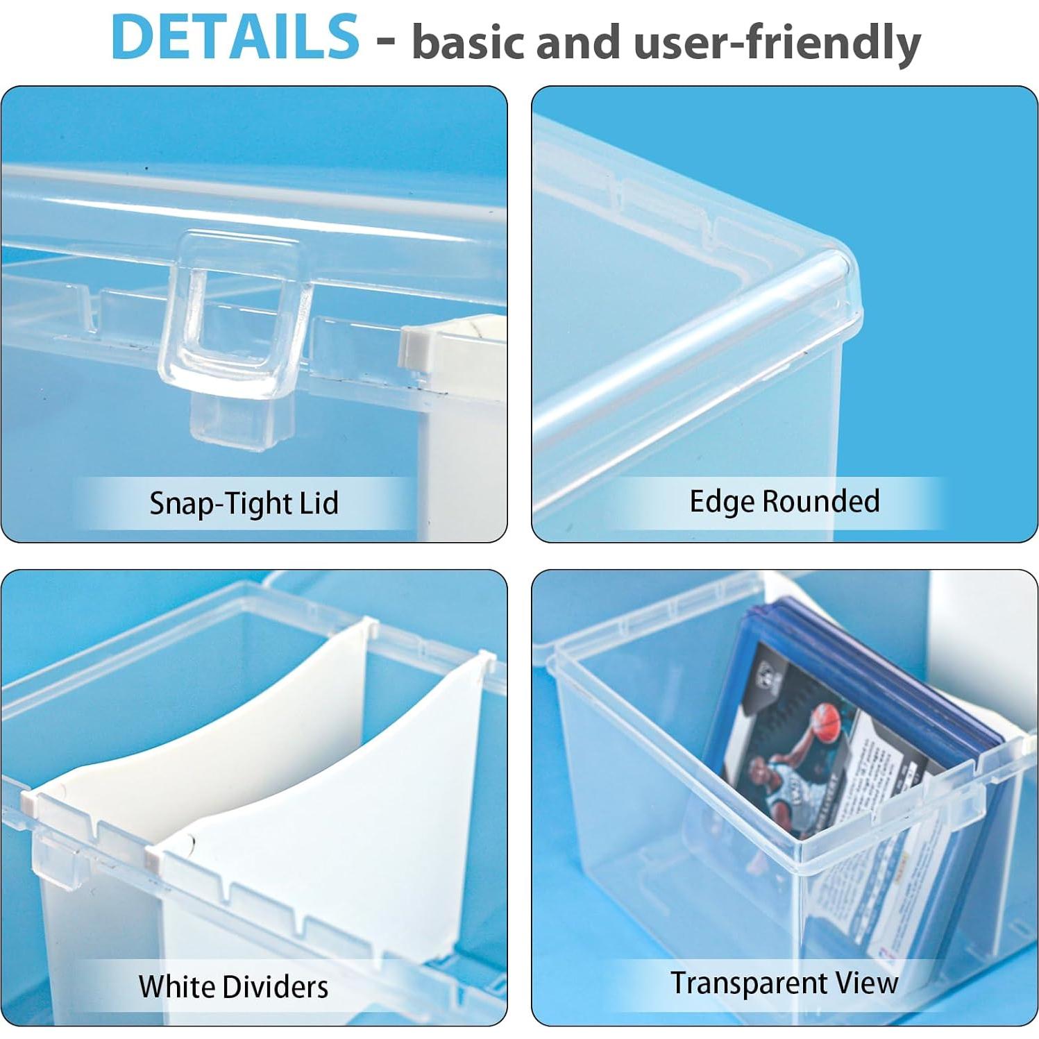 Caja de almacenamiento de tarjetas coleccionables Vowcarol 8.9x11.4x20.3 cm