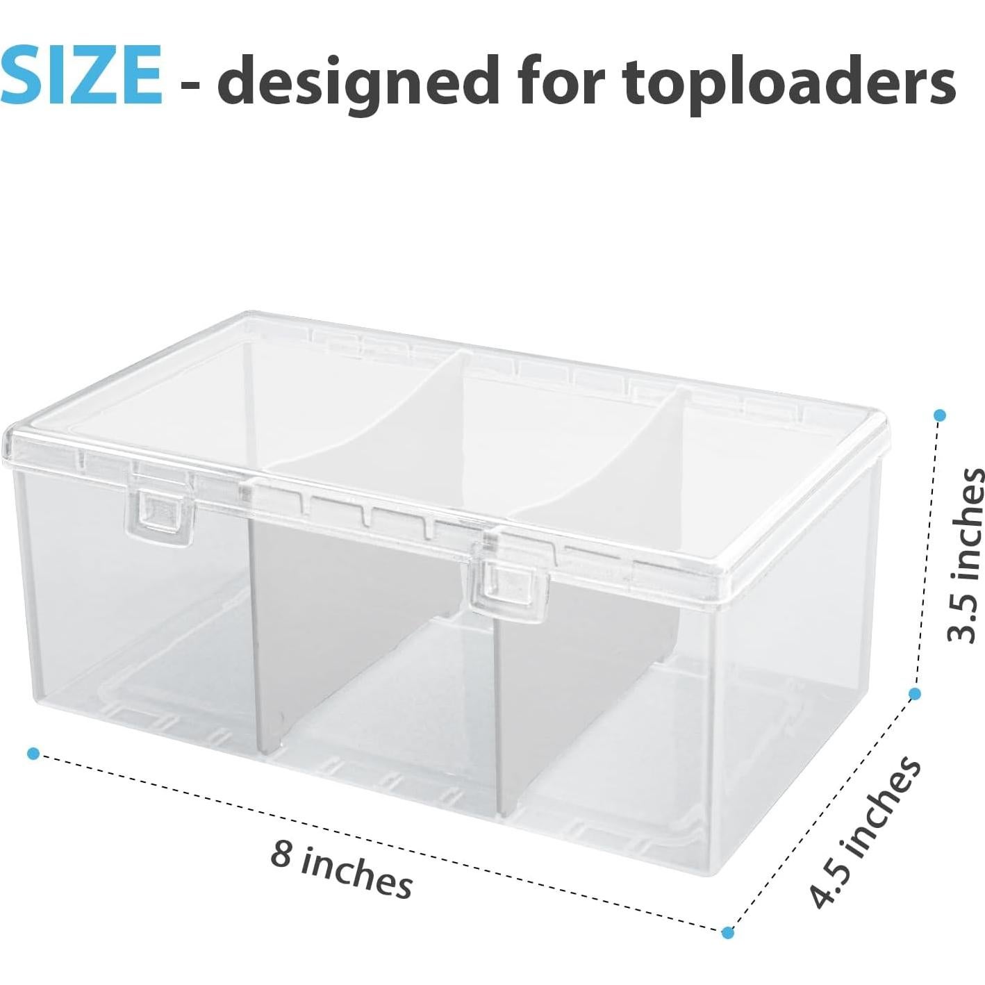 Caja de almacenamiento de tarjetas coleccionables Vowcarol 8.9x11.4x20.3 cm