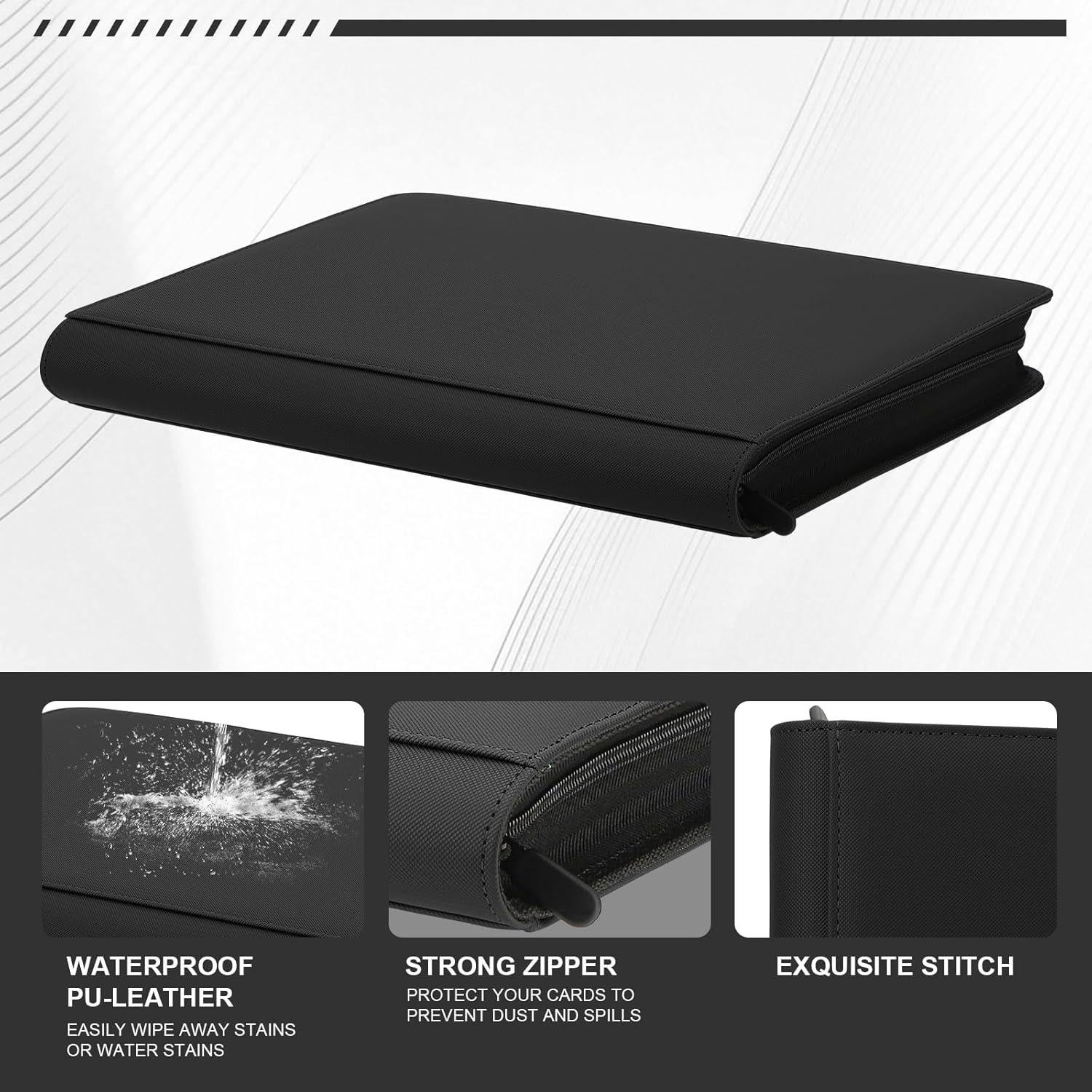 Carpeta Toploader MOSLA para 288 Cartas - Negro, 9 Bolsillos