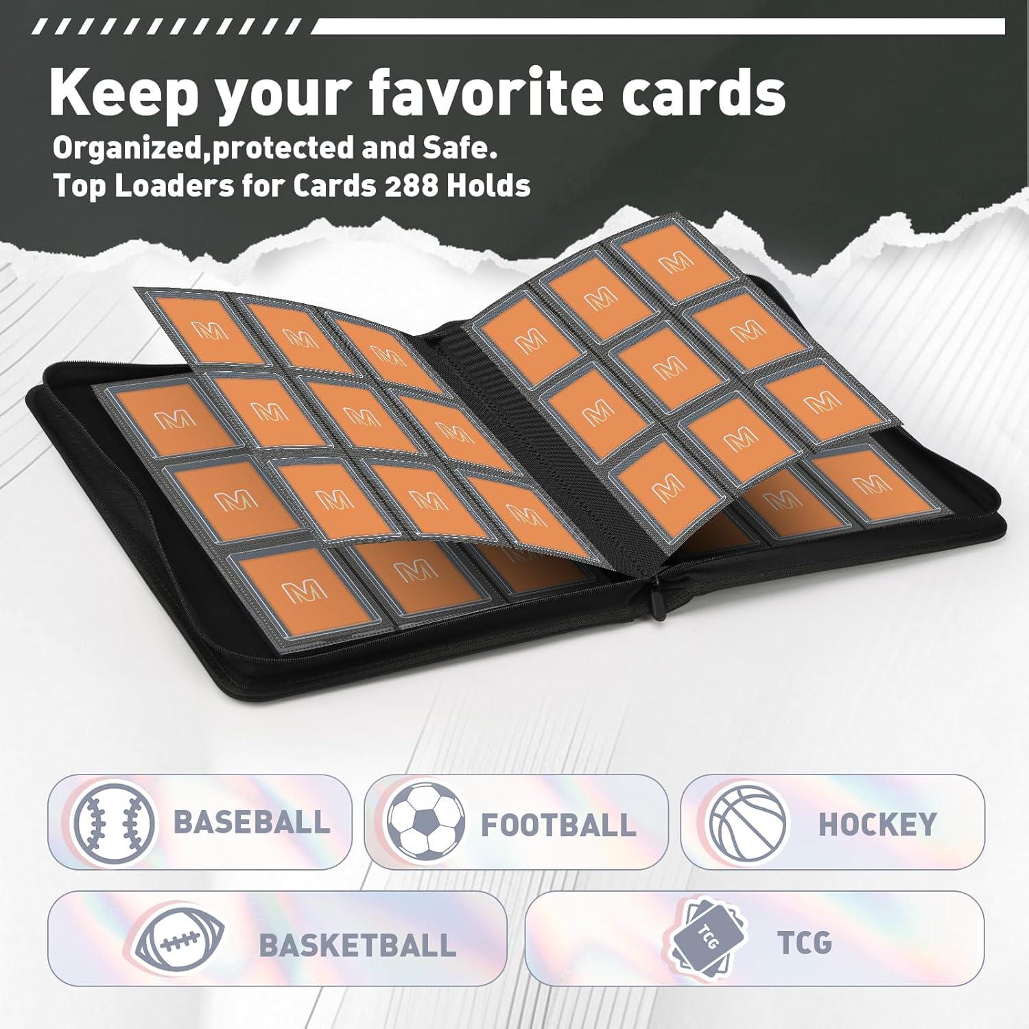 Carpeta Toploader MOSLA para 288 Cartas - Negro, 9 Bolsillos