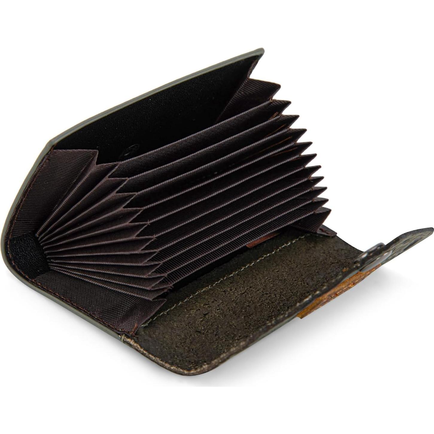 Cartera Mini Tarjetero Wrangler Cuero Verde para Hombres y Mujeres