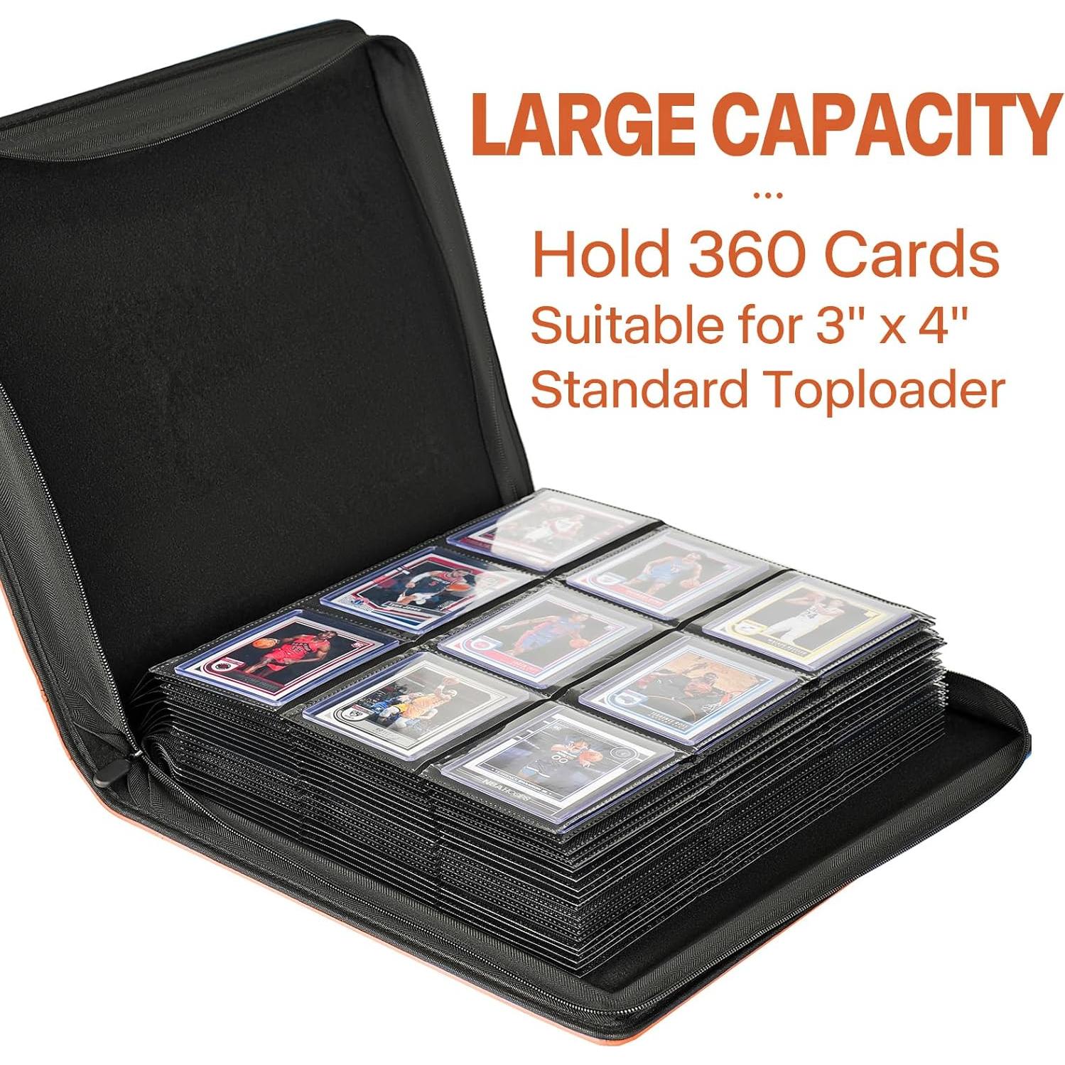 Carpeta TopLoader SIBONIC 9 Bolsillos Naranja 360 Cartas