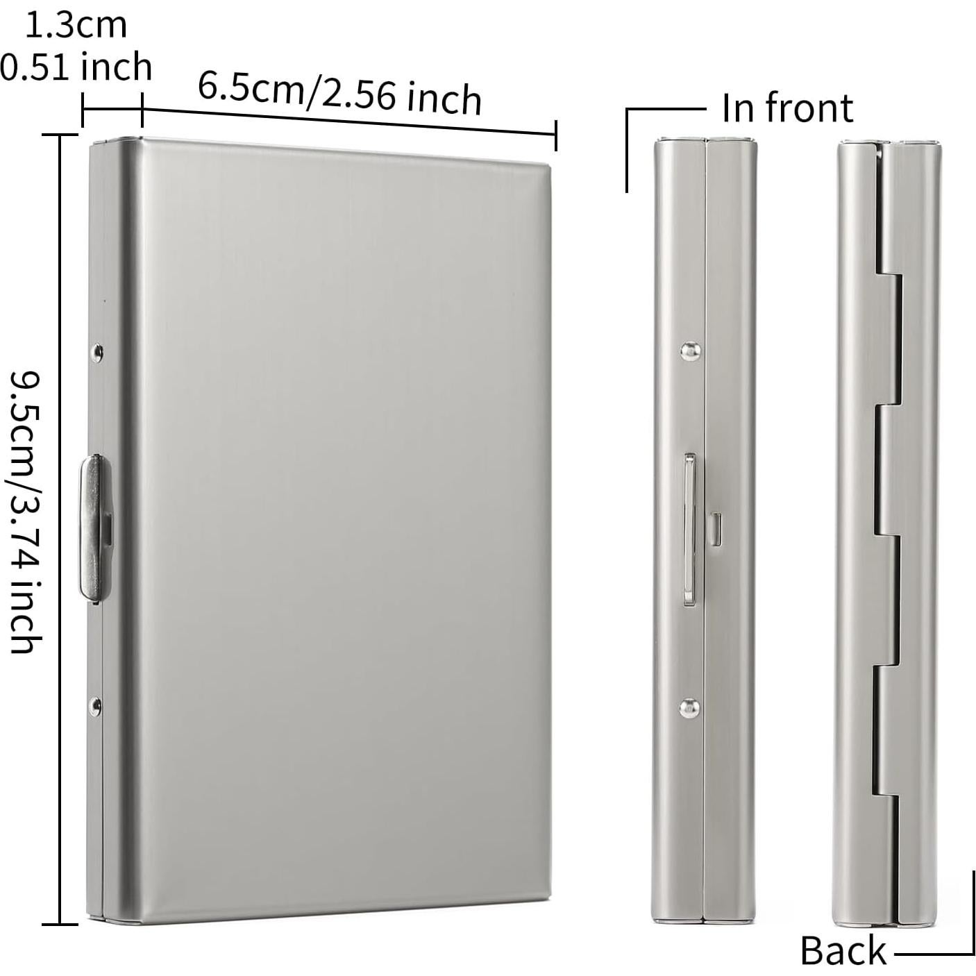Billetera de Acero Inoxidable LOUEBICA con Bloqueo RFID - Plata