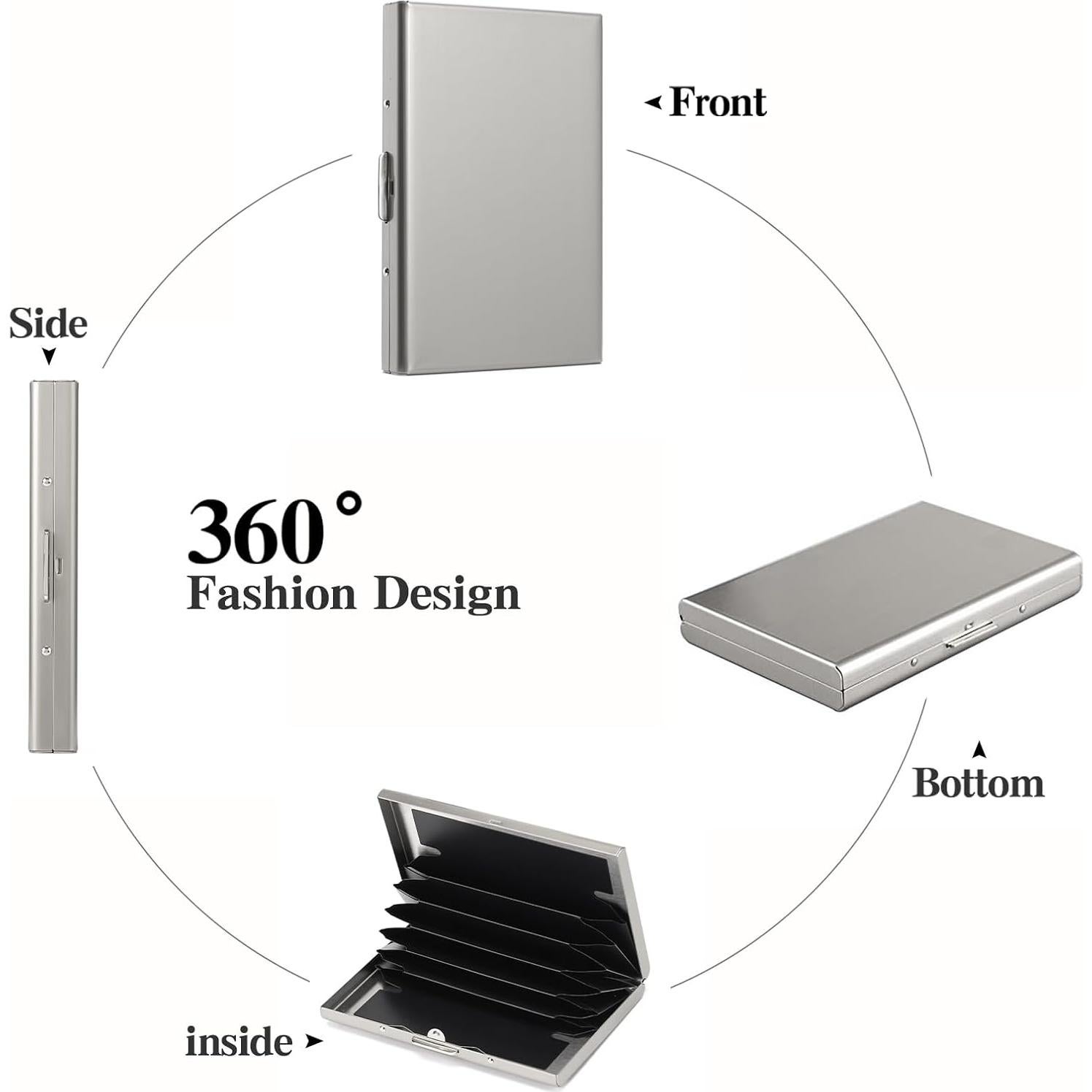 Billetera de Acero Inoxidable LOUEBICA con Bloqueo RFID - Plata
