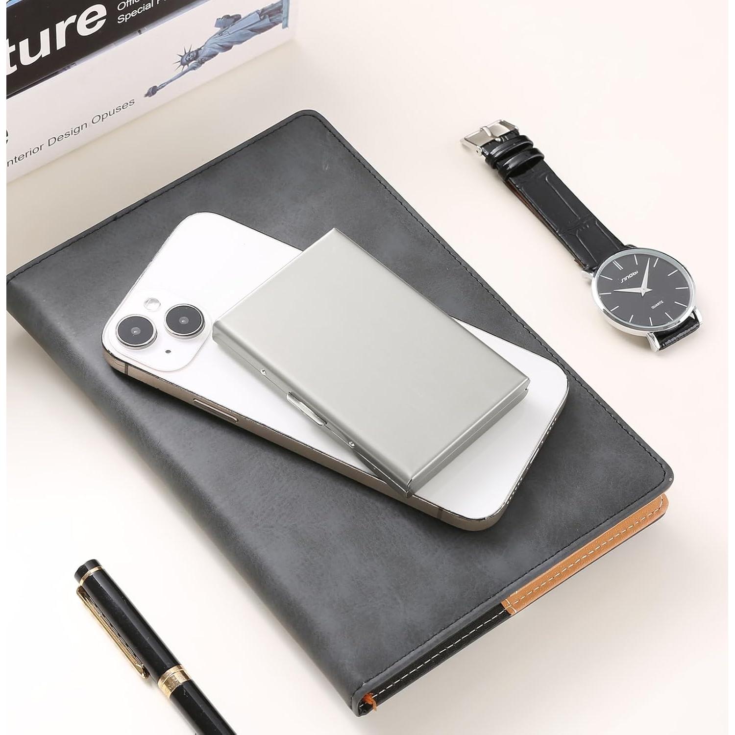 Billetera de Acero Inoxidable LOUEBICA con Bloqueo RFID - Plata