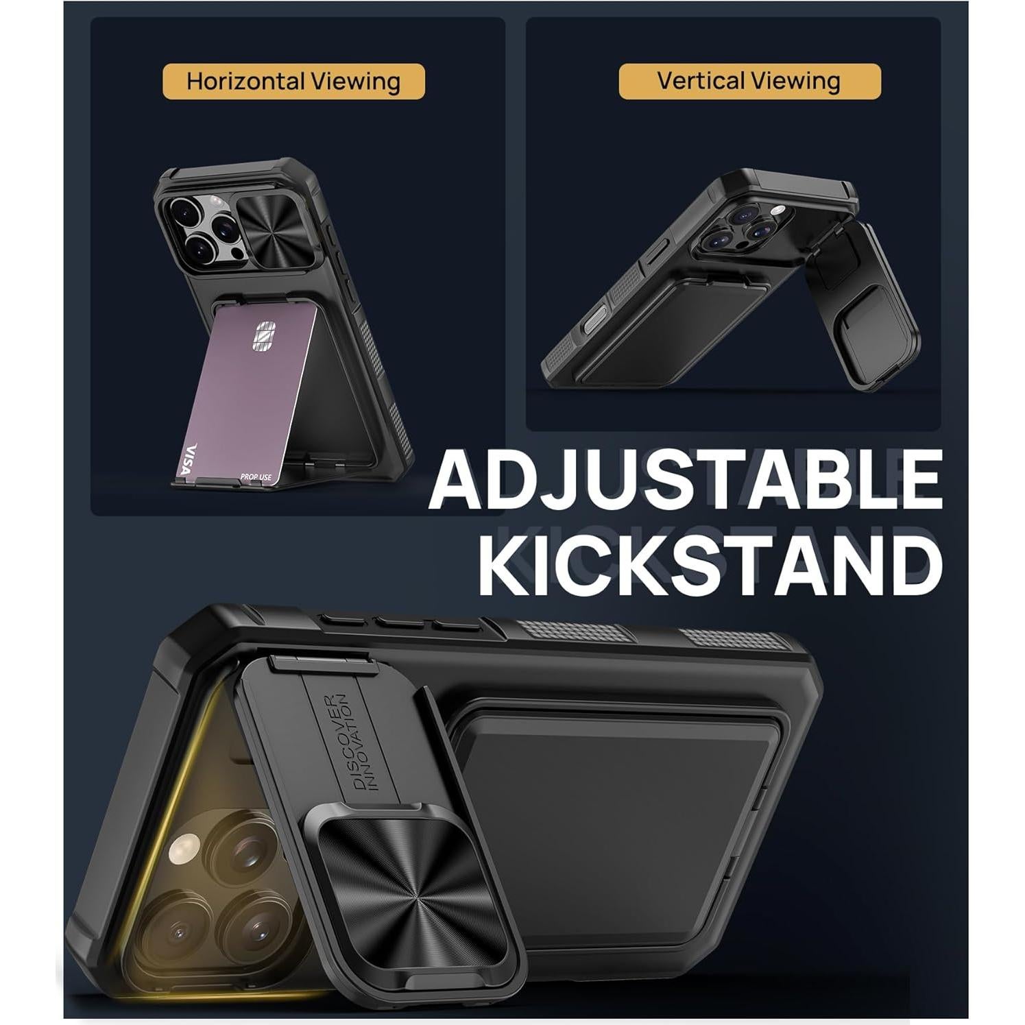 Funda para iPhone 16 Pro Max SSLOTSCASE con 2X Protector