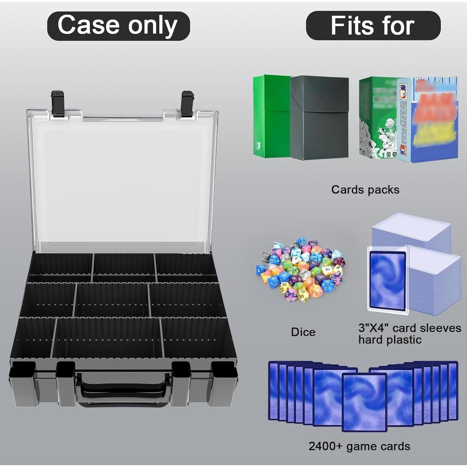 Caja de Almacenamiento de Cartas FULLCASE 2400+ Tarjetas Negra