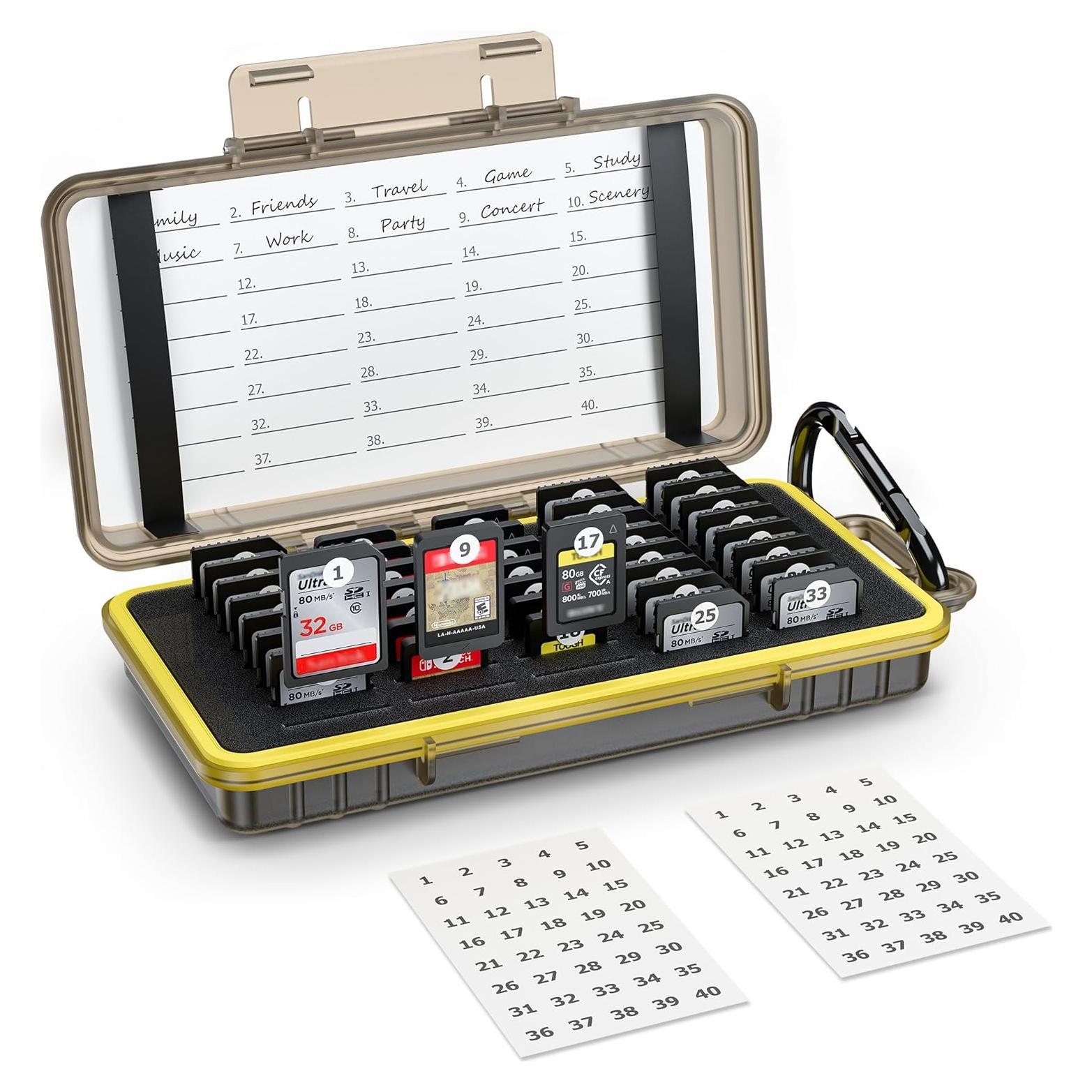 Funda Organizador 40 Slots Tarjetas de Memoria Jinjiacheng