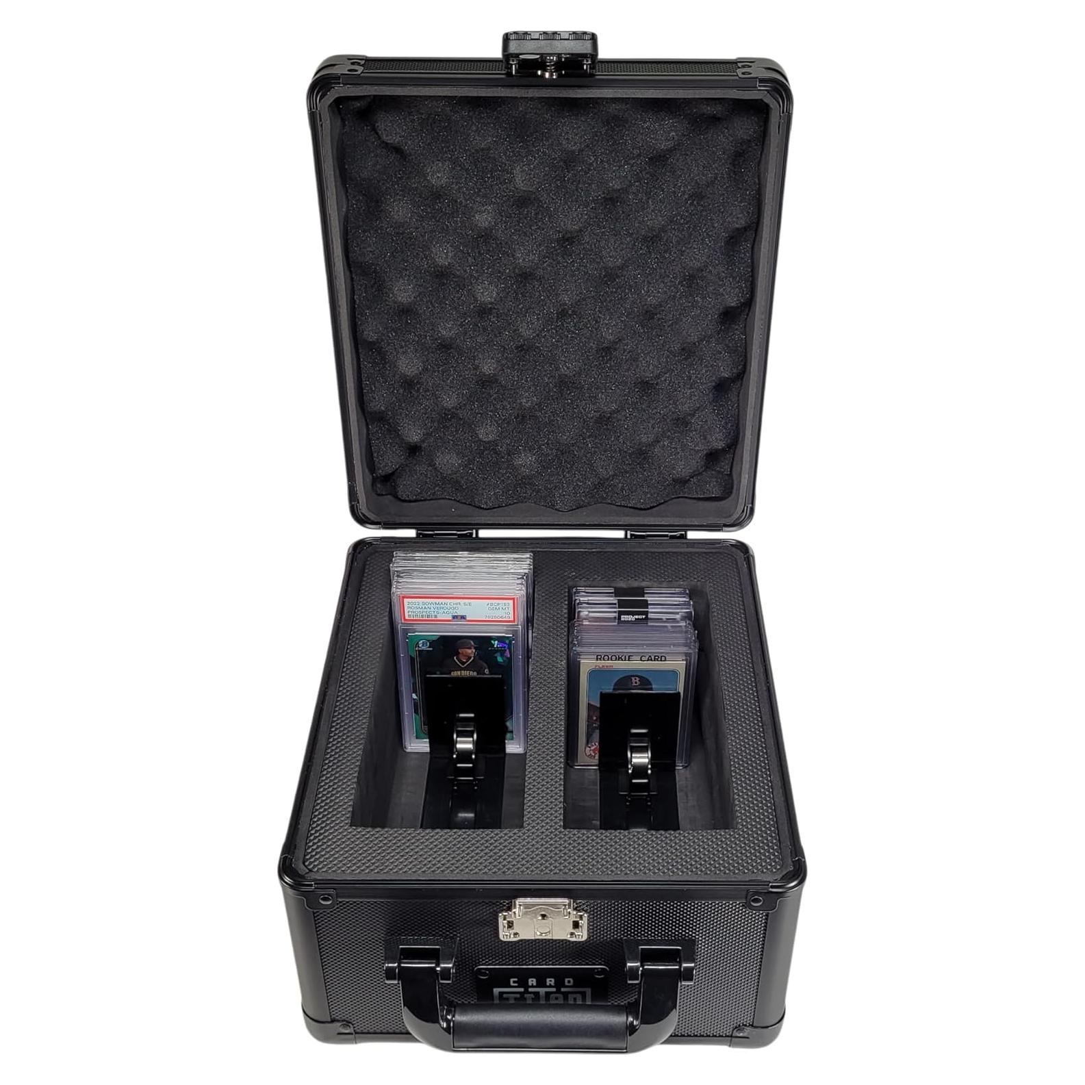 Caja de Almacenamiento de Cartas de Comercio Card Titan 2 Filas Negra