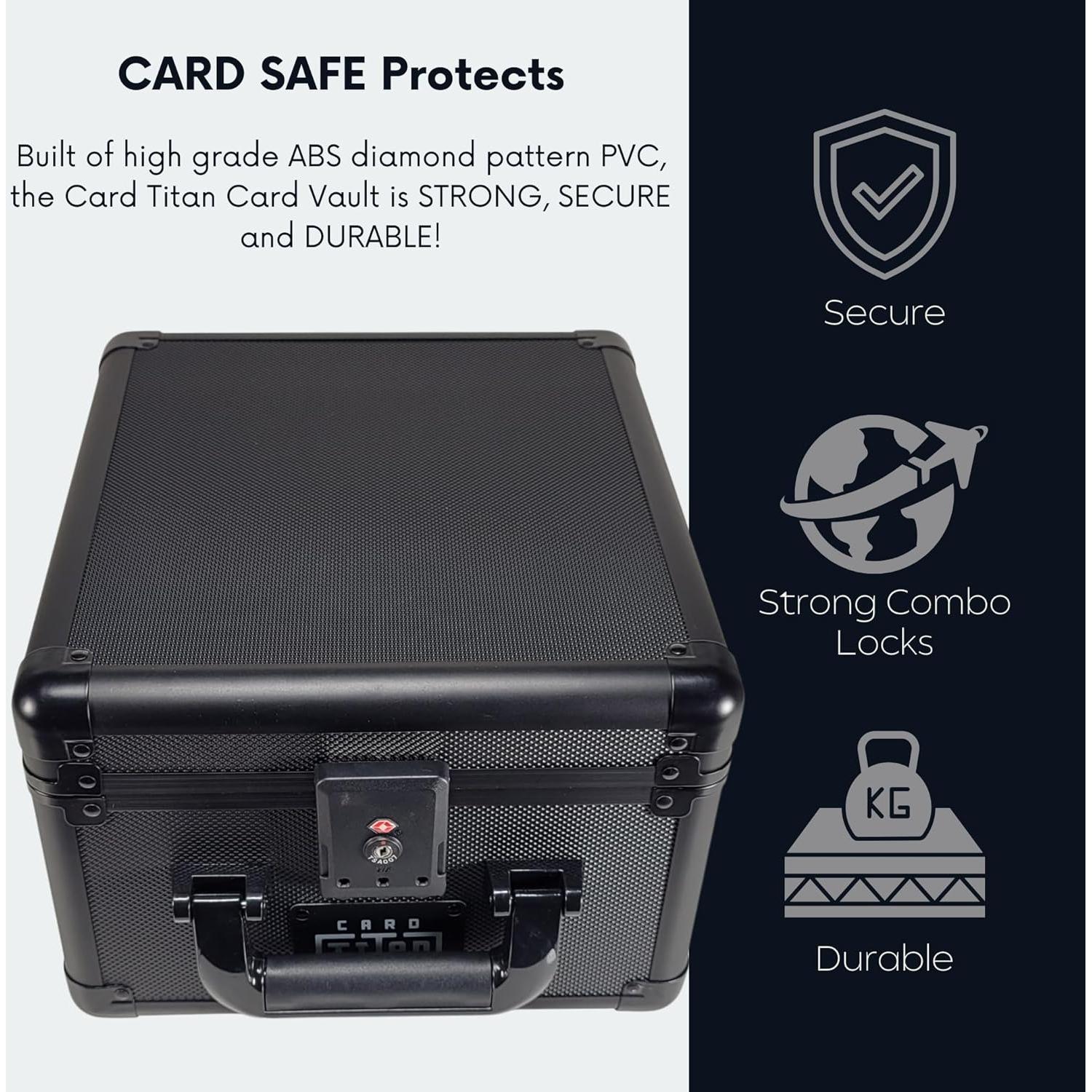 Caja de Almacenamiento de Cartas de Comercio Card Titan 2 Filas Negra