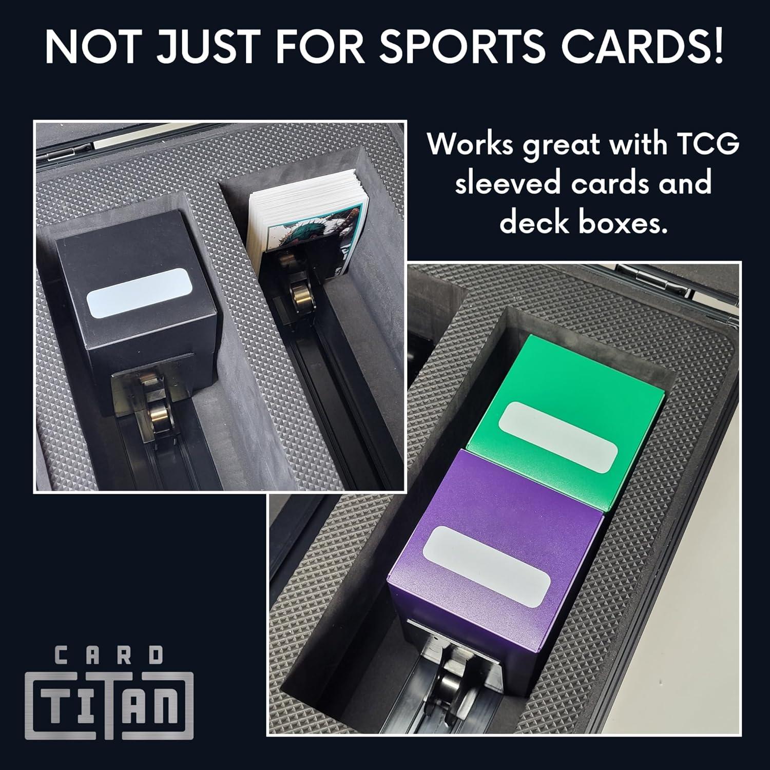 Caja de Almacenamiento de Cartas de Comercio Card Titan 2 Filas Negra