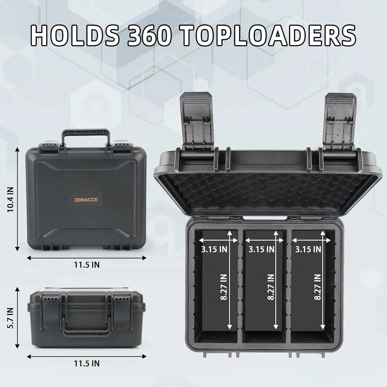 Caja de Almacenamiento Impermeable ZENACCE para 360 Tarjetas