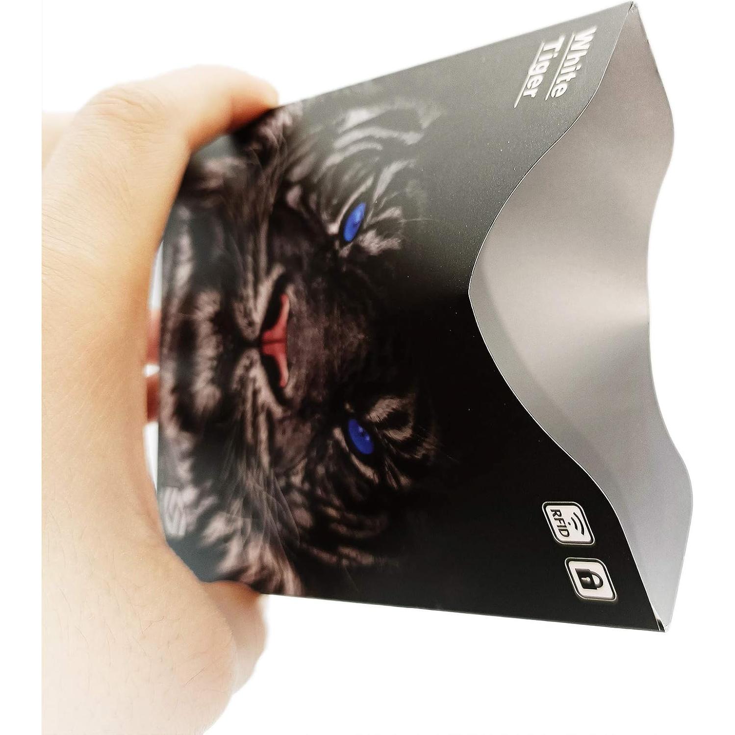 12 Fundas Bloqueadoras RFID Gato - Protección Tarjetas y Pasaporte
