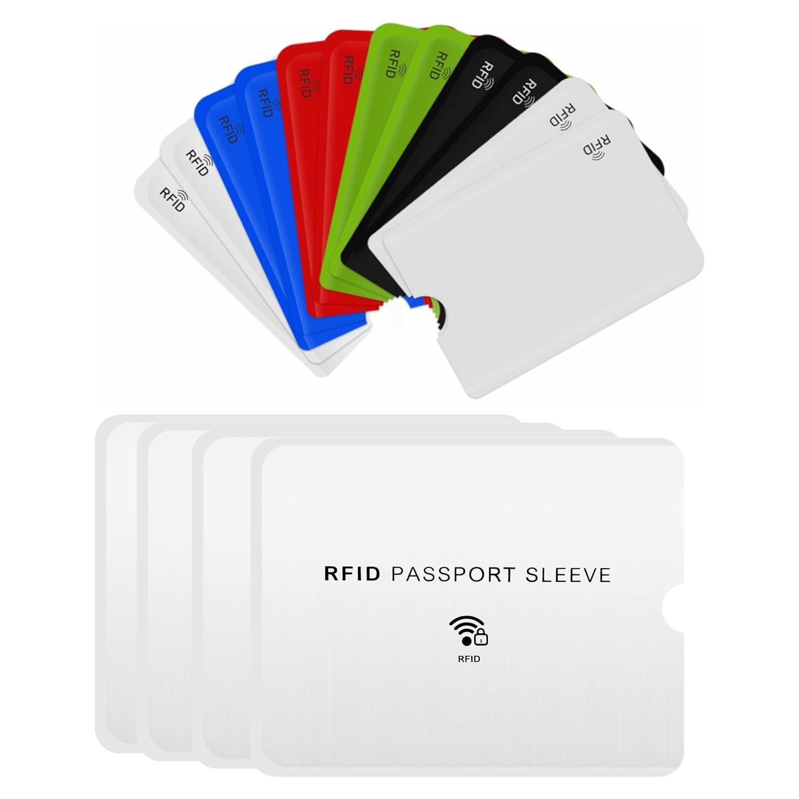 Funda bloqueadora RFID CM para pasaporte y tarjetas - 16 piezas