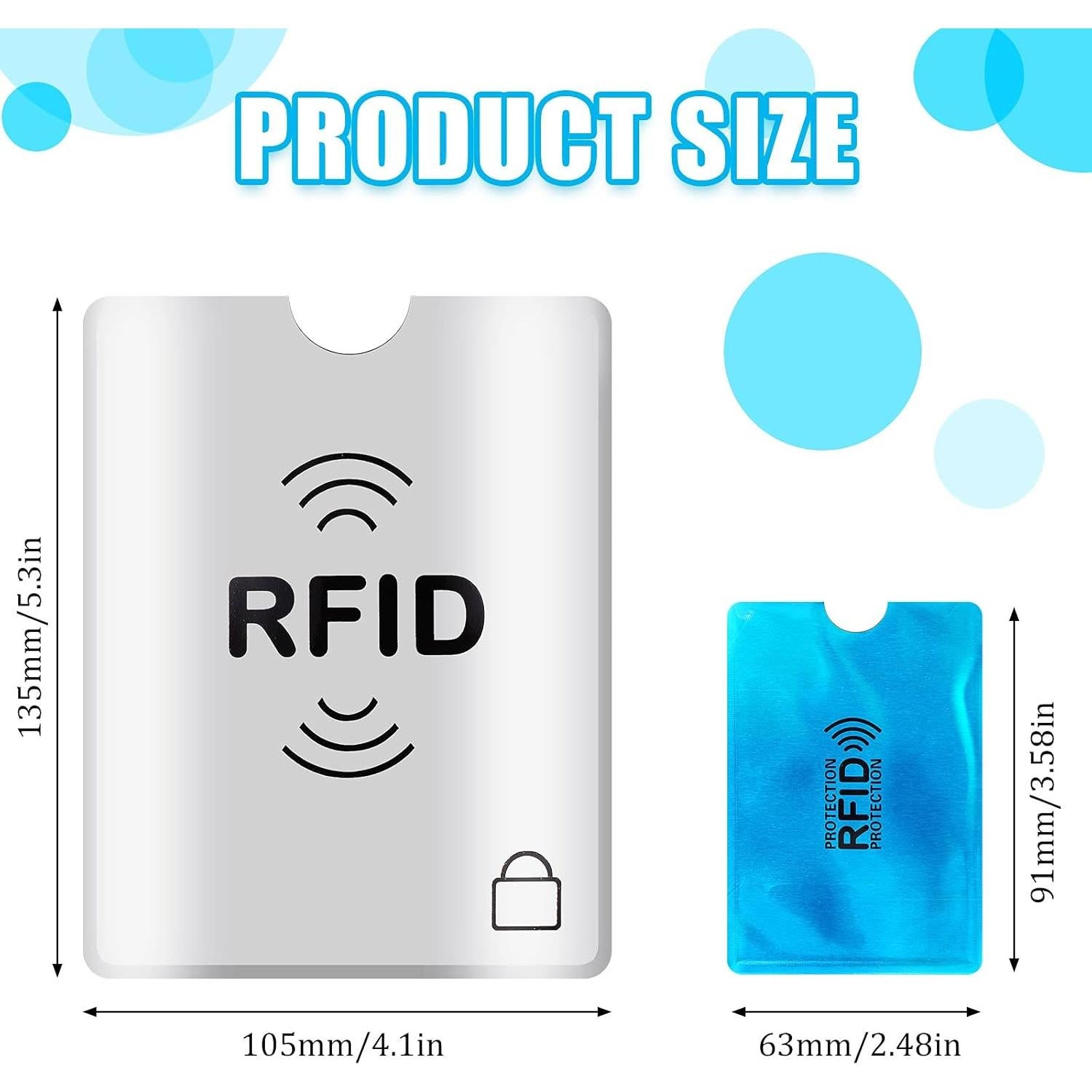 Juego de 24 Fundas Bloqueadoras RFID Frienda - 18 Tarjetas y 6 Pasaportes