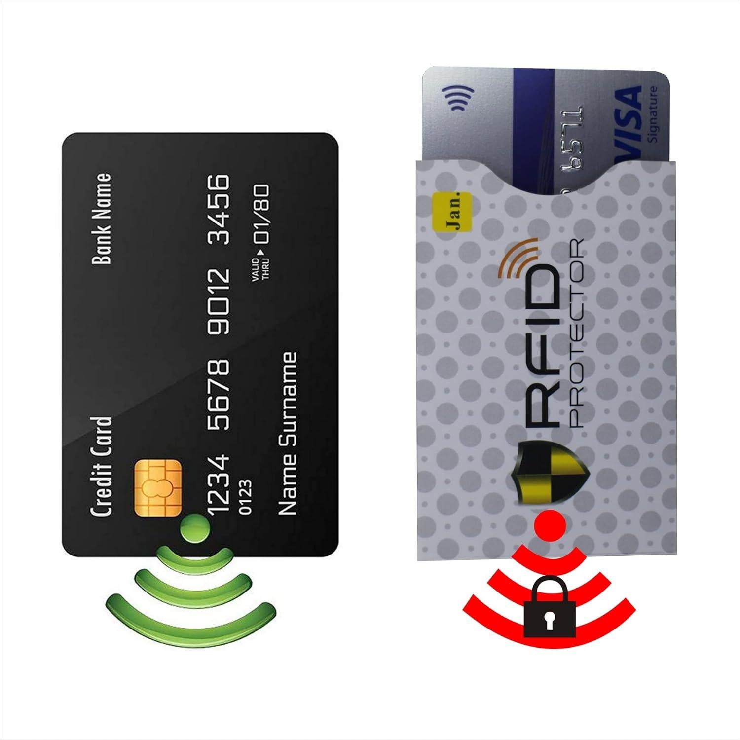 Juego de 12 Fundas RFID Protección Tarjetas Crédito Blanco