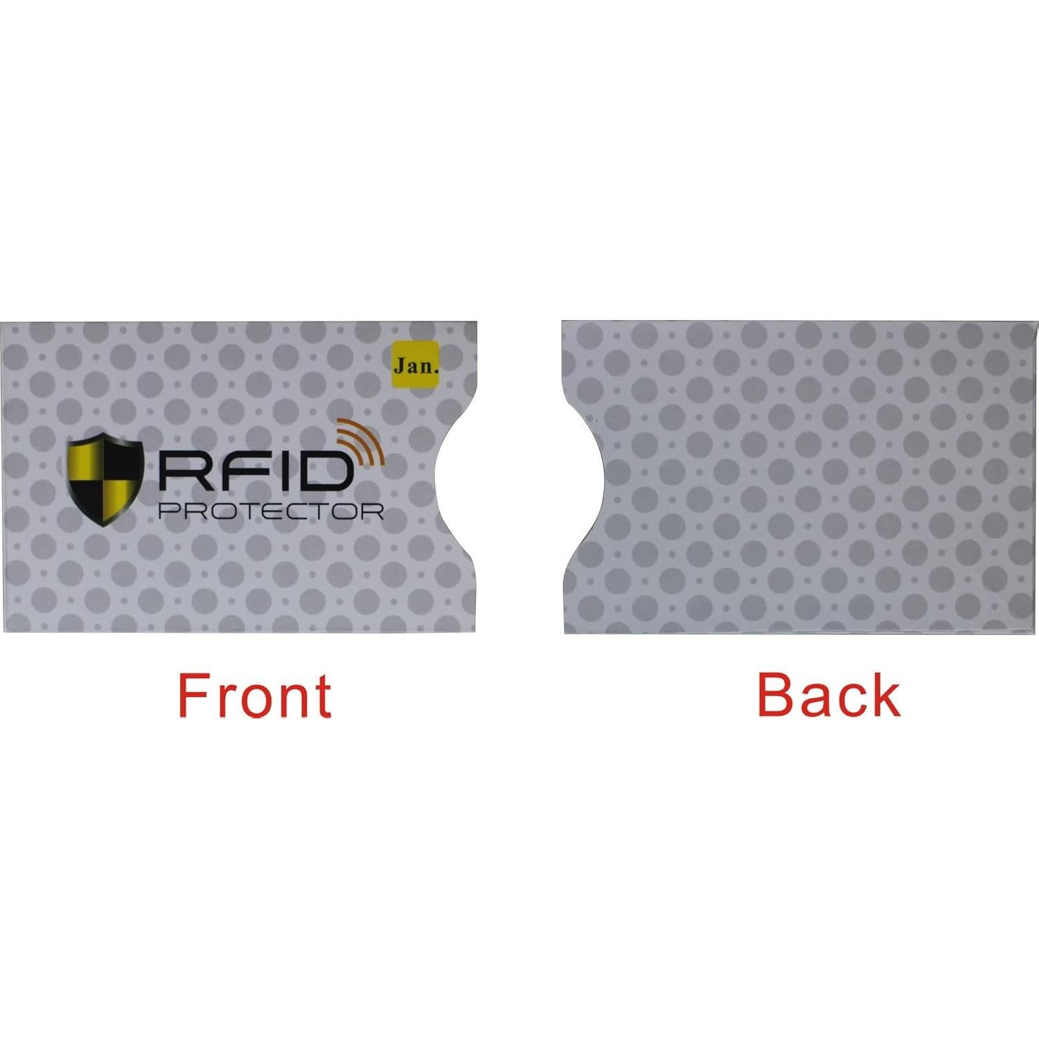 Juego de 12 Fundas RFID Protección Tarjetas Crédito Blanco