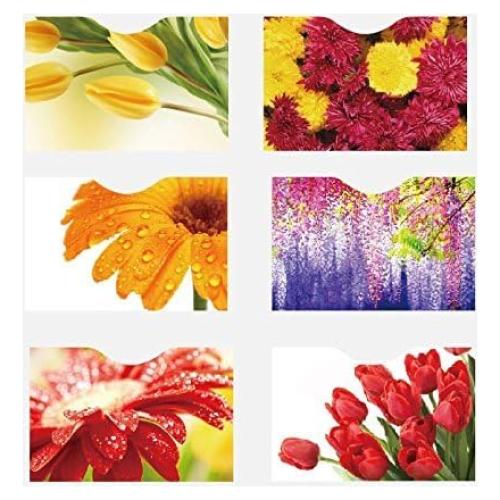 Set de 12 Fundas Bloqueadoras RFID Defensa - Diseño Flores