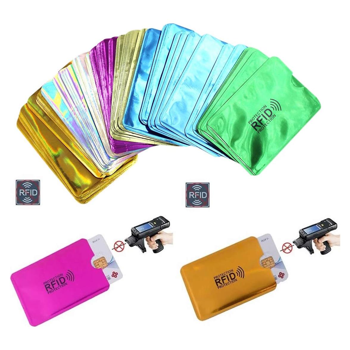 Fundas Holográficas RFID JUMISEE - Paquete de 60 Unidades