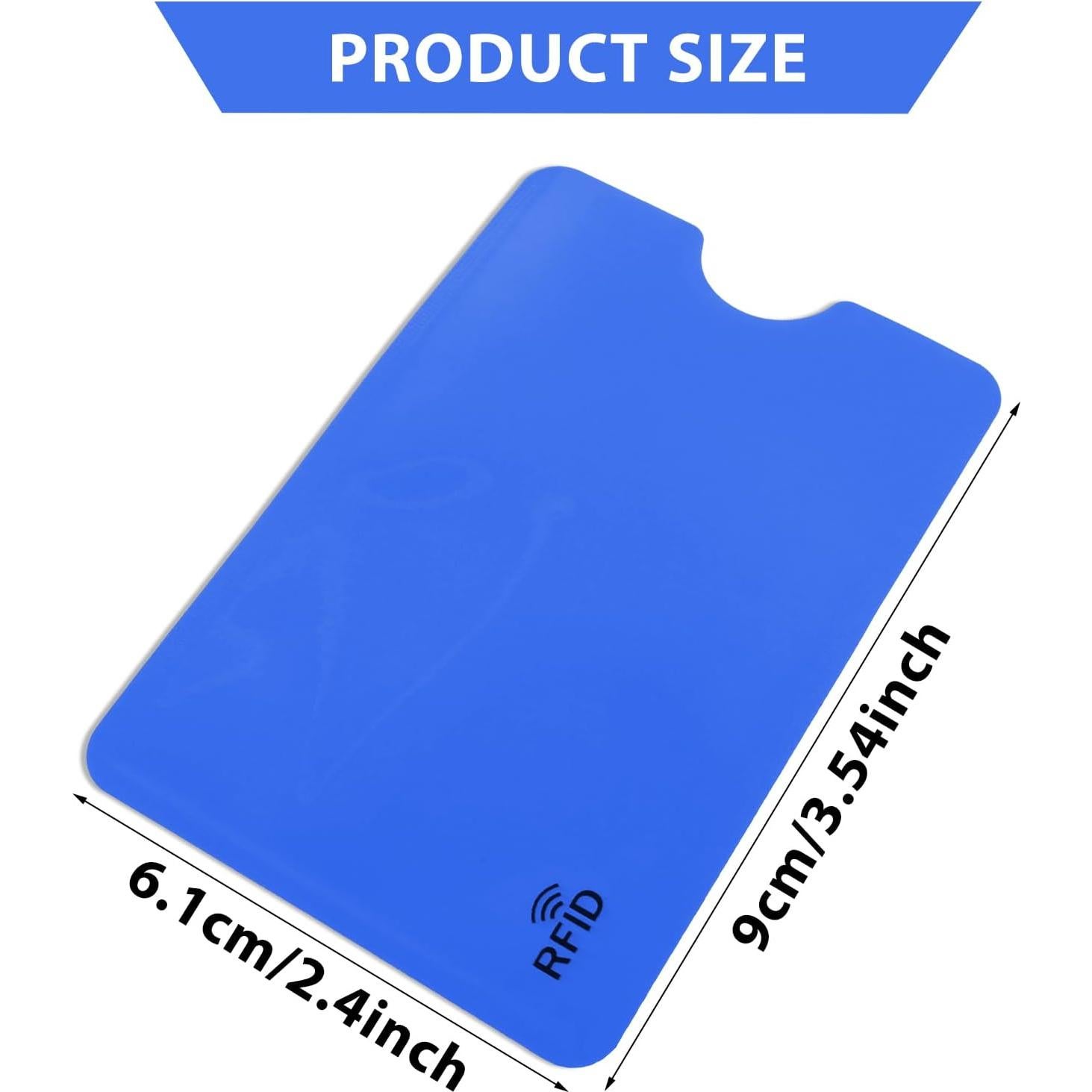 Fundas Bloqueadoras RFID Giantree, 10 Piezas Coloridas 9x6.1cm