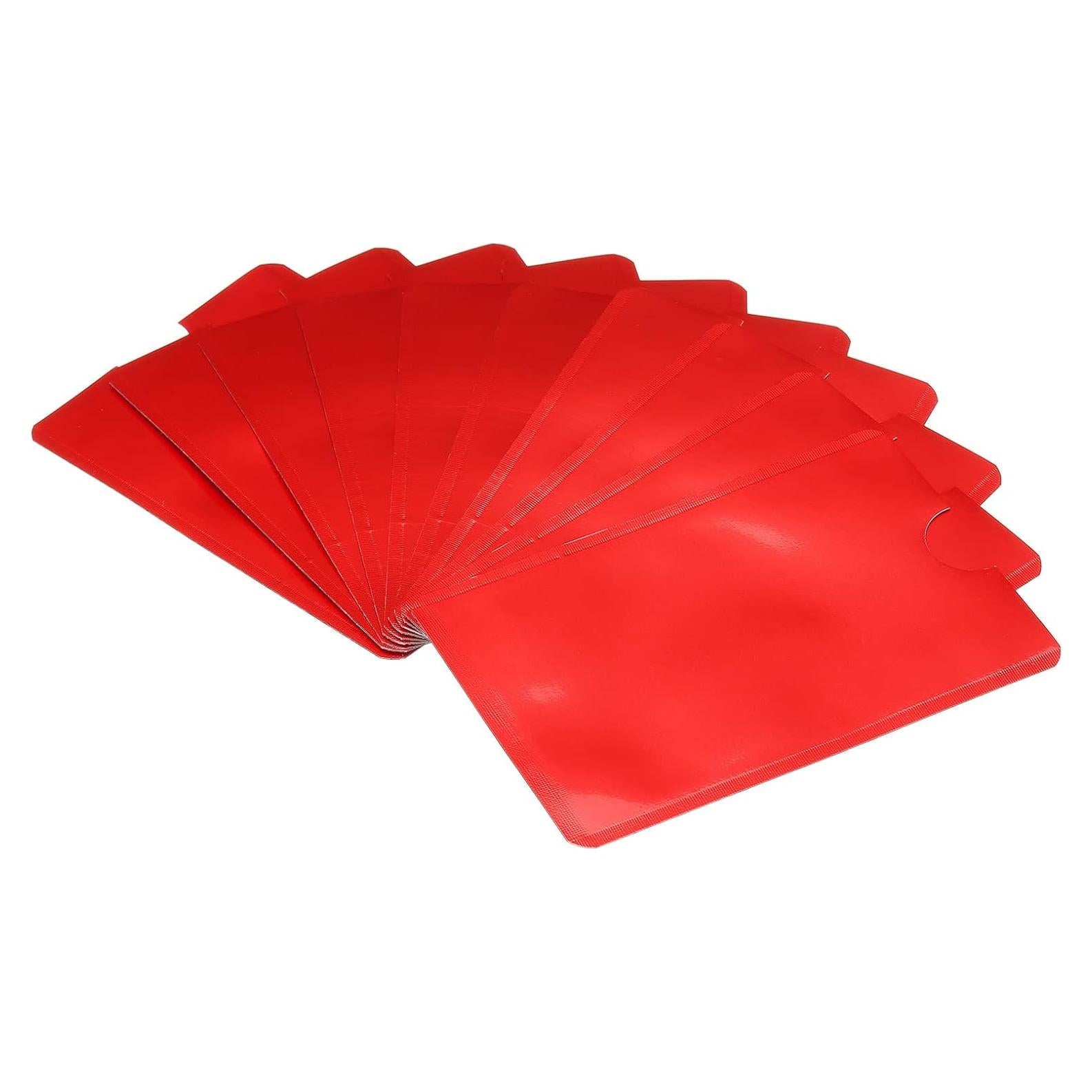 Fundas para Tarjetas RFID Bloqueadoras PATIKIL 15 Piezas Rojo