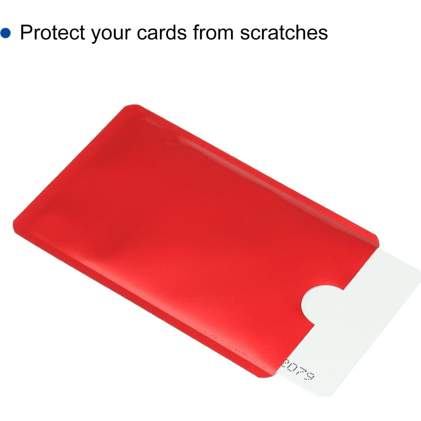 Fundas para Tarjetas RFID Bloqueadoras PATIKIL 15 Piezas Rojo