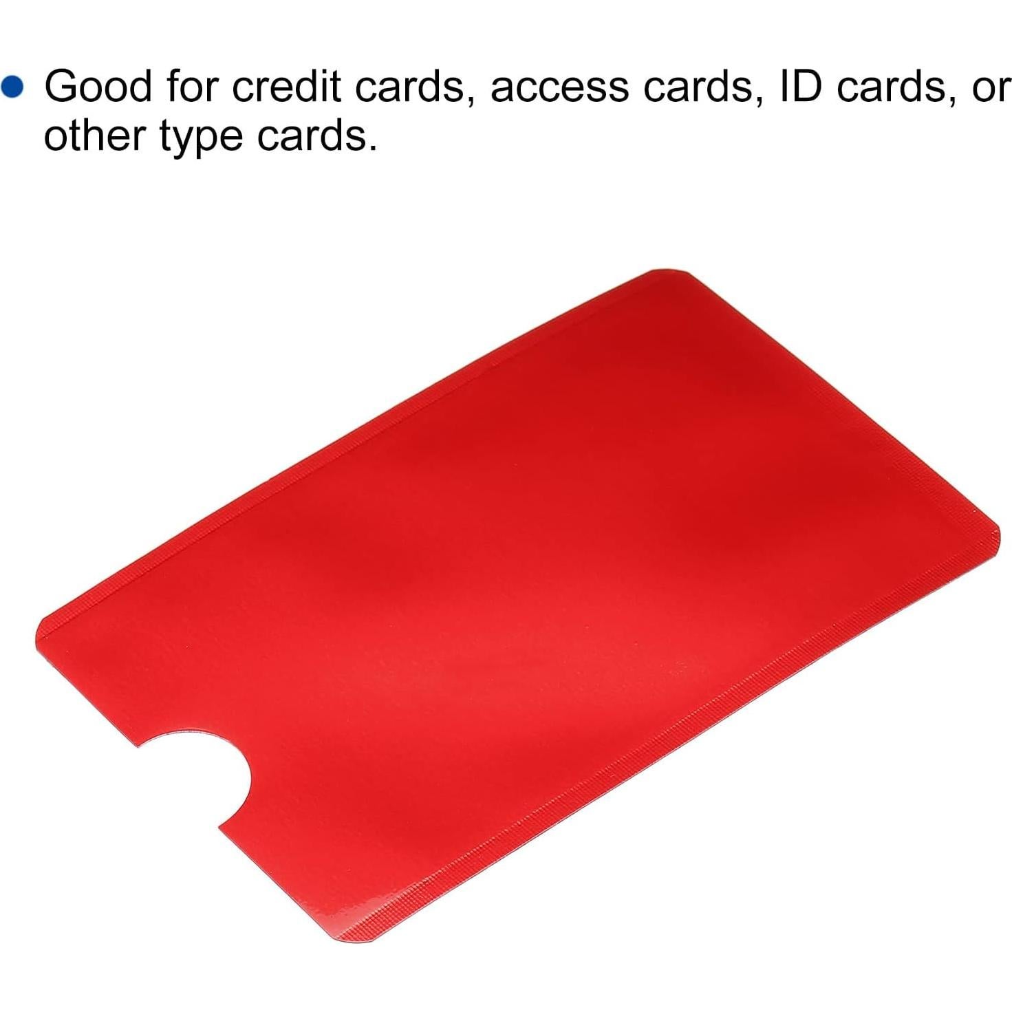 Fundas para Tarjetas RFID Bloqueadoras PATIKIL 15 Piezas Rojo